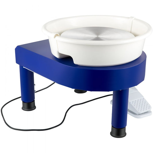 14-Inch Ceramic Pottery Wheel with Adjustable Speed and Height for DIY Art and Craft Sculpting, Includes Foot Pedal and Tool Kit