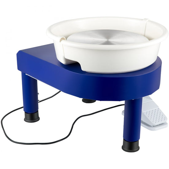 14-Inch Ceramic Pottery Wheel with Adjustable Speed and Height for DIY Art and Craft Sculpting, Includes Foot Pedal and Tool Kit