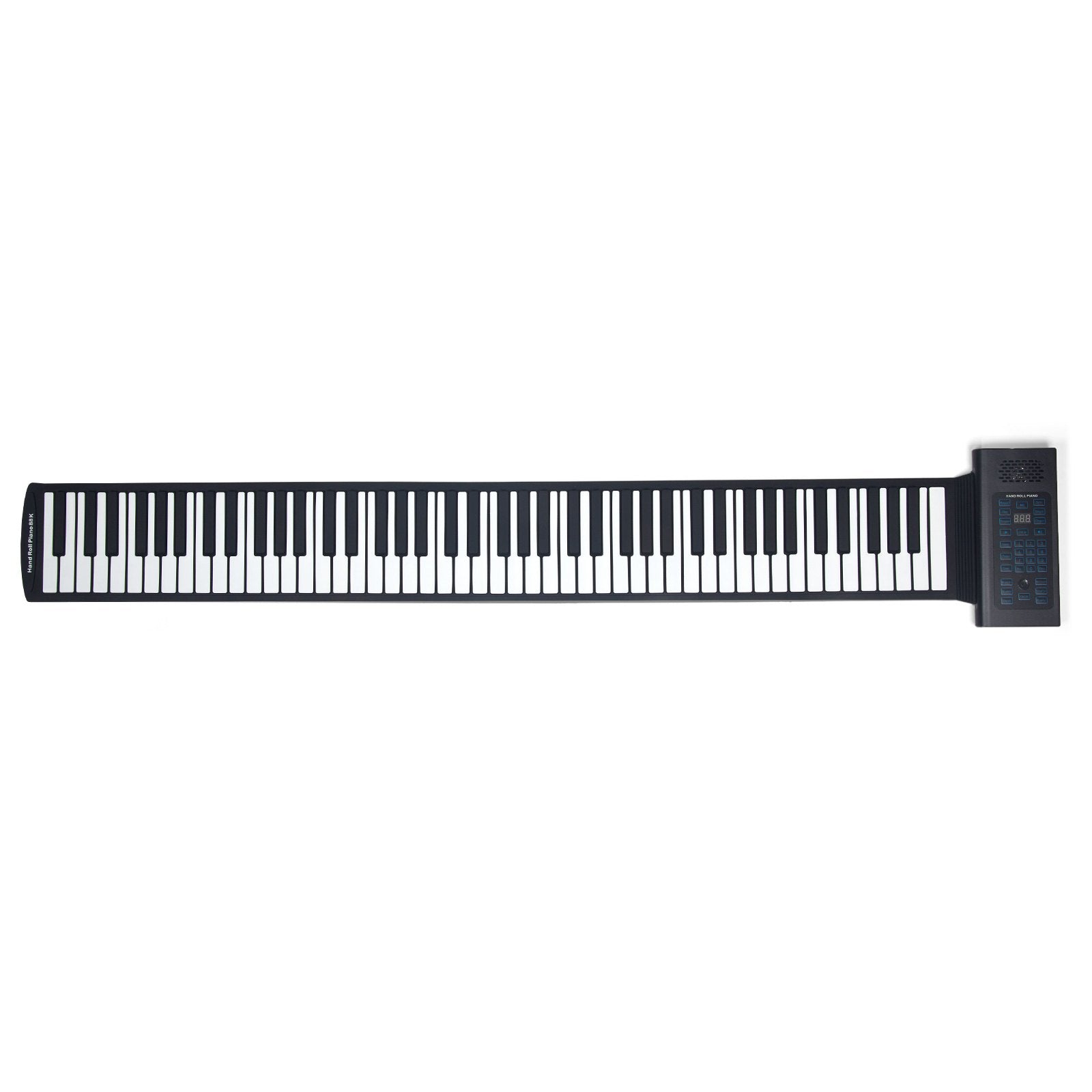 Portable 88-Key Roll Up Piano with 128 Rhythms & Tones, Rechargeable Battery, MIDI & Bluetooth for Kids, Beginners, Adults - LED Display & Speaker