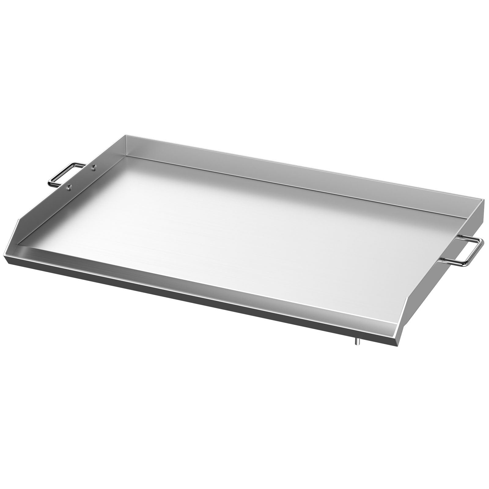 Universal 32" x 17" Stainless Steel Griddle – Flat Top BBQ Grill for Charcoal/Gas, Camping, Tailgating, Parties, with Handles & Grease Groove