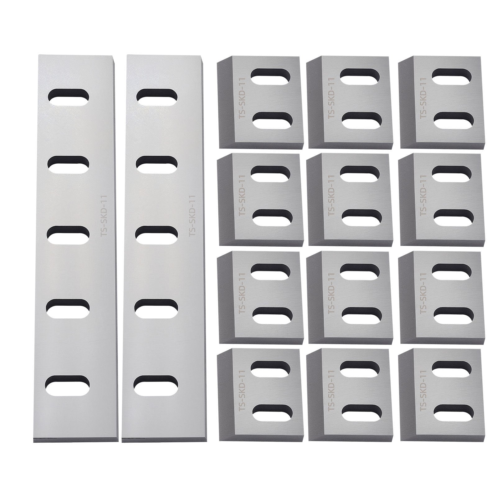 Alloy Steel Shredder Blade Kit for Model 400 Grinder | 12 Rotating & 2 Fixed SKD-11 Blades | High-Hardness, Durable, Low Noise for ABS, PP, PVC, Nylon
