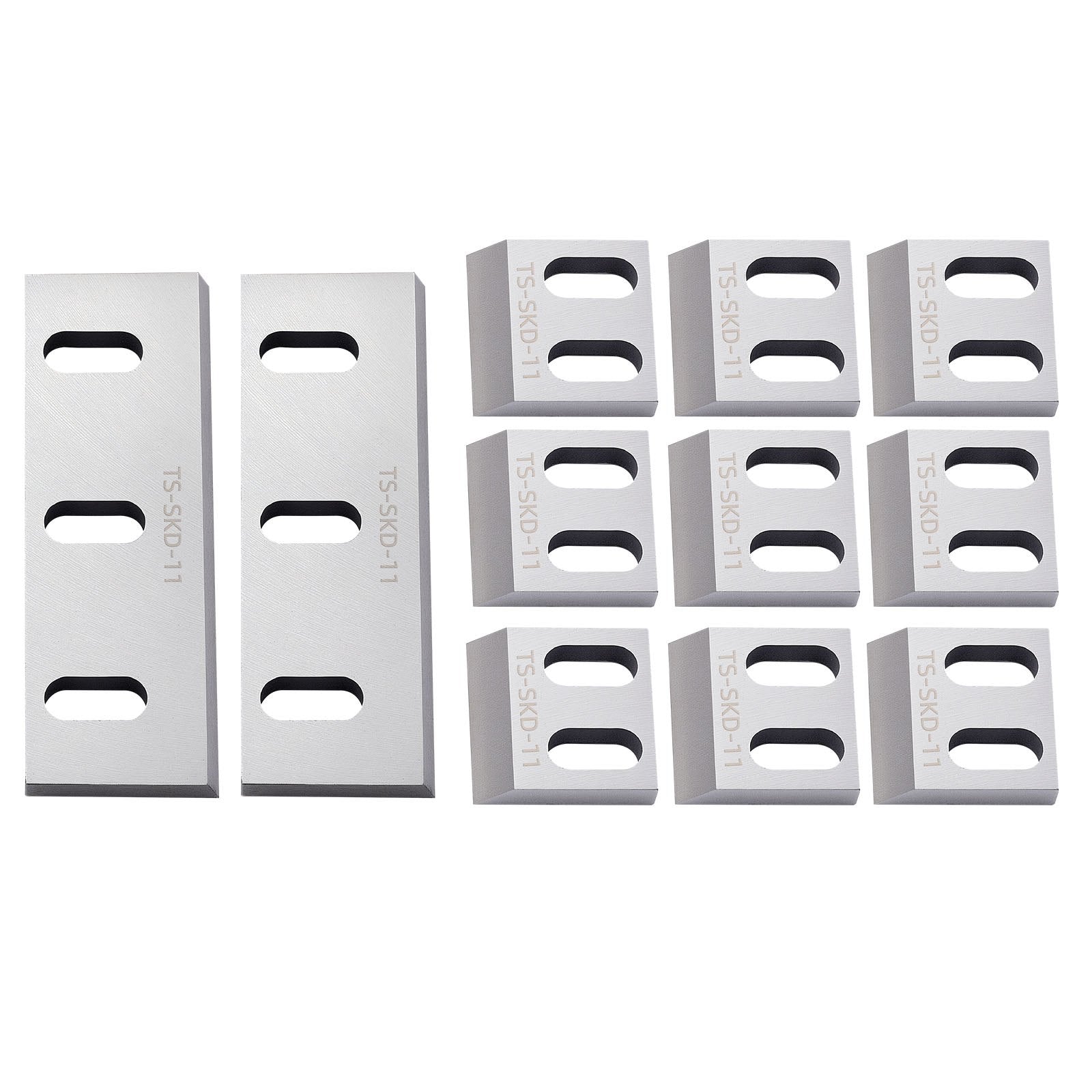 Alloy Steel Shredder Blades Kit with 9 Rotating & 2 Fixed High-Hardness SKD-11 Blades for Model 180 Plastic Grinder, Ideal for ABS, PP, PVC & Nylon