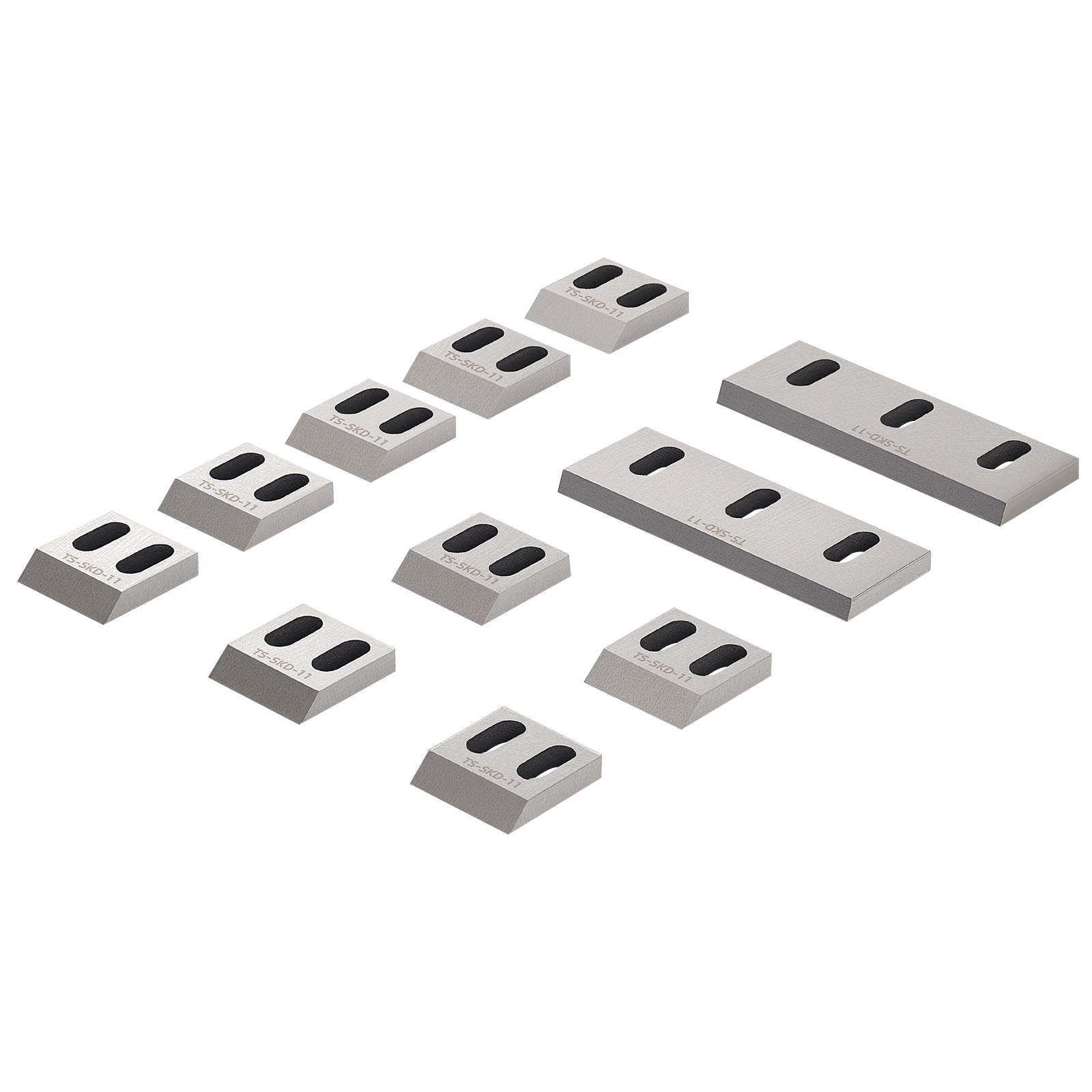 Alloy Steel Shredder Blades Kit with 9 Rotating & 2 Fixed High-Hardness SKD-11 Blades for Model 180 Plastic Grinder, Ideal for ABS, PP, PVC & Nylon