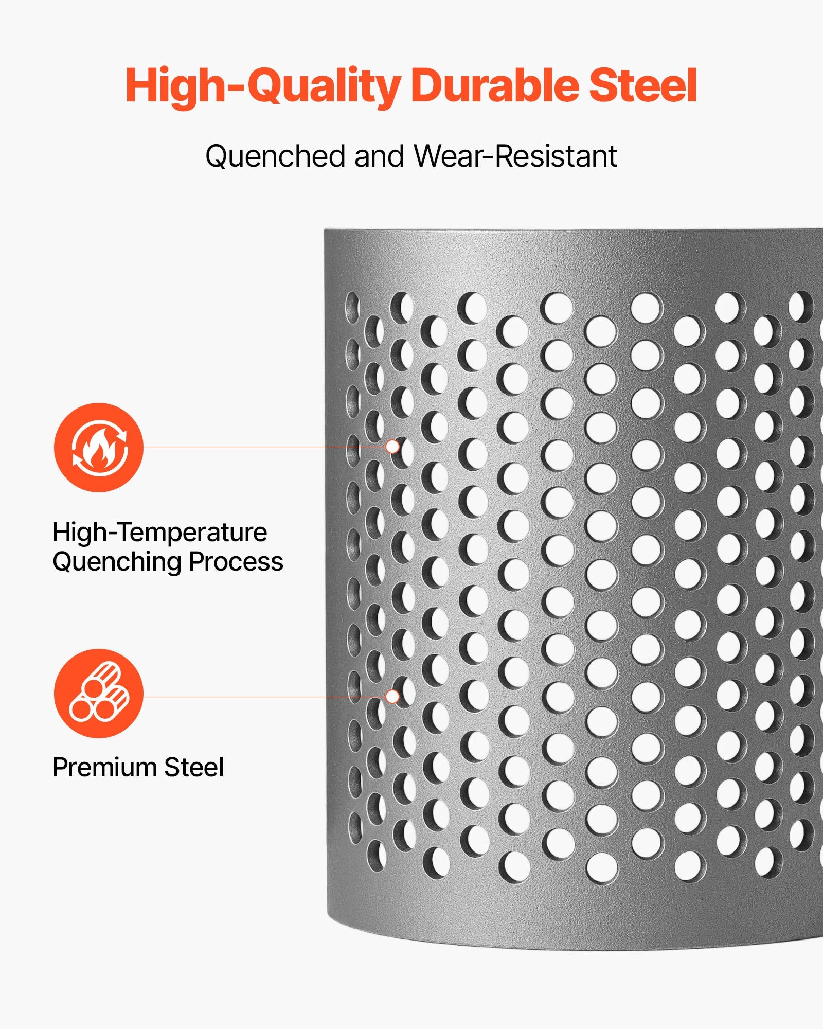 High-Precision 8mm Screen Mesh for Model 180 Plastic Grinder, Durable Steel for Efficient Small Particle Recycling and Easy Cleaning