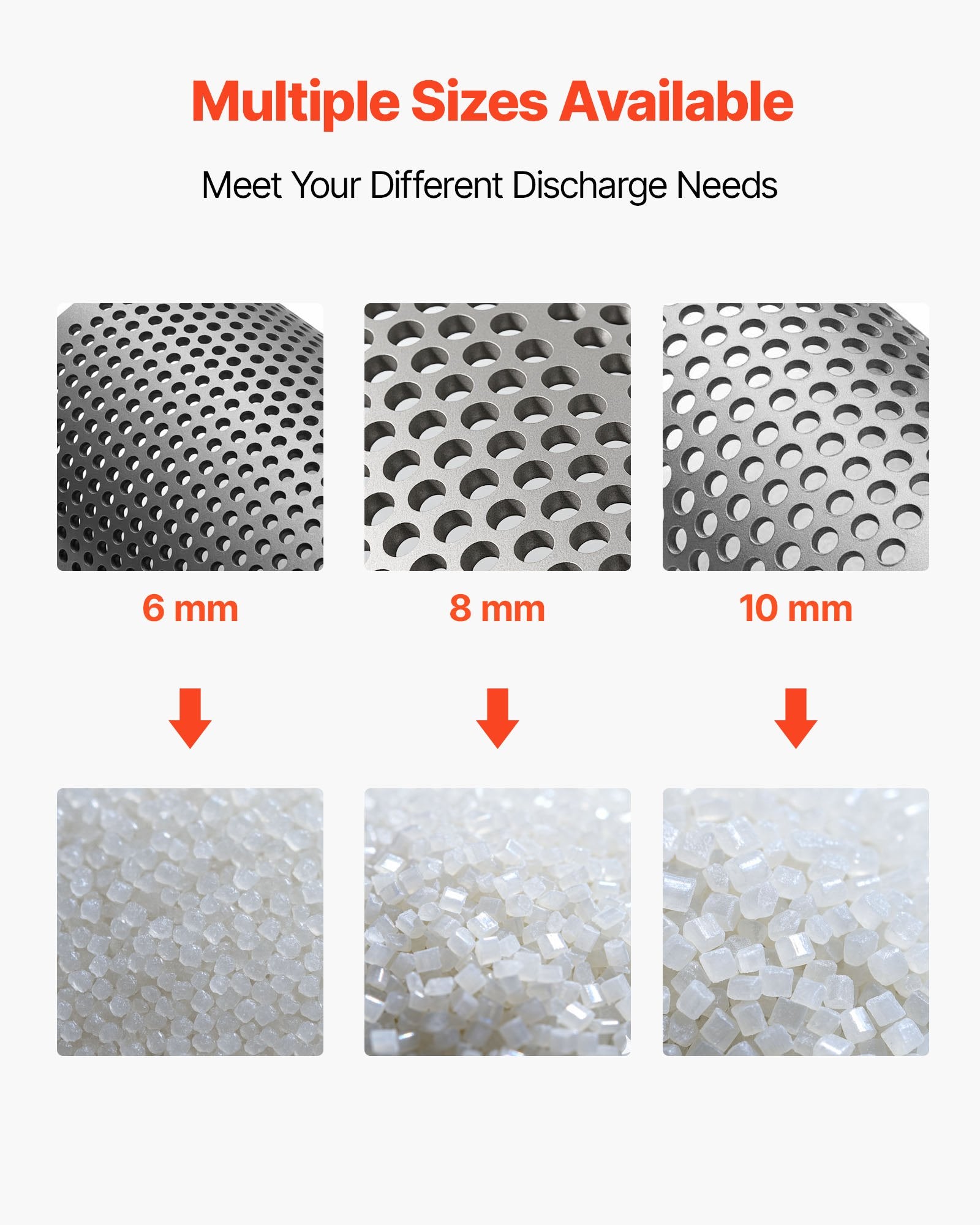 High-Precision 8mm Screen Mesh for Model 180 Plastic Grinder, Durable Steel for Efficient Small Particle Recycling and Easy Cleaning