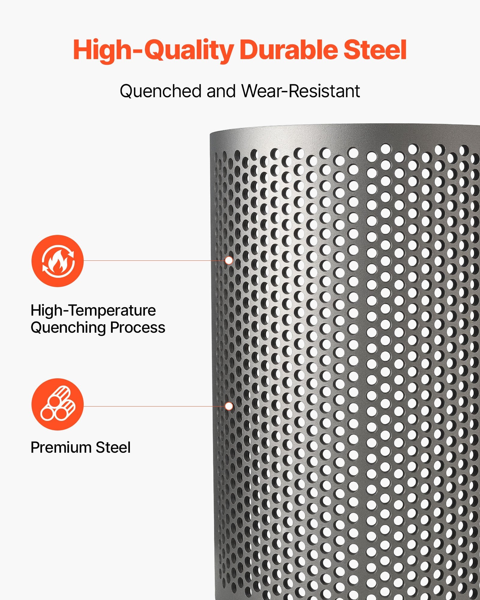Durable High-Precision Steel Screen Mesh for Model 400 Plastic Shredder with 8mm Aperture, Ideal for Efficient Small Particle Recycling