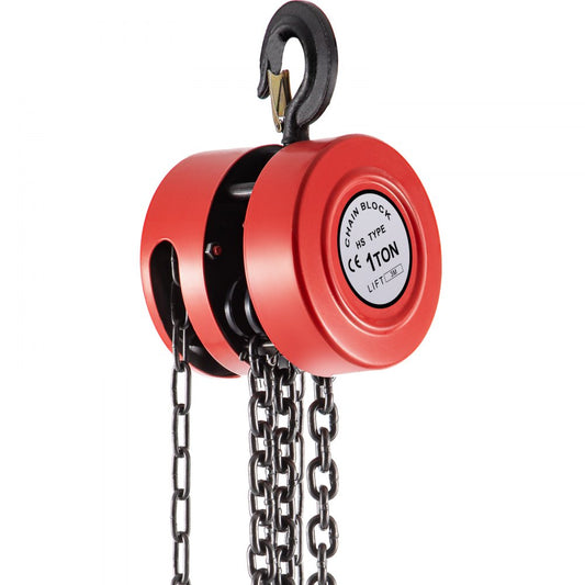 1 Ton Capacity Manual Hand Chain Hoist with 10ft Lift for Industrial Use