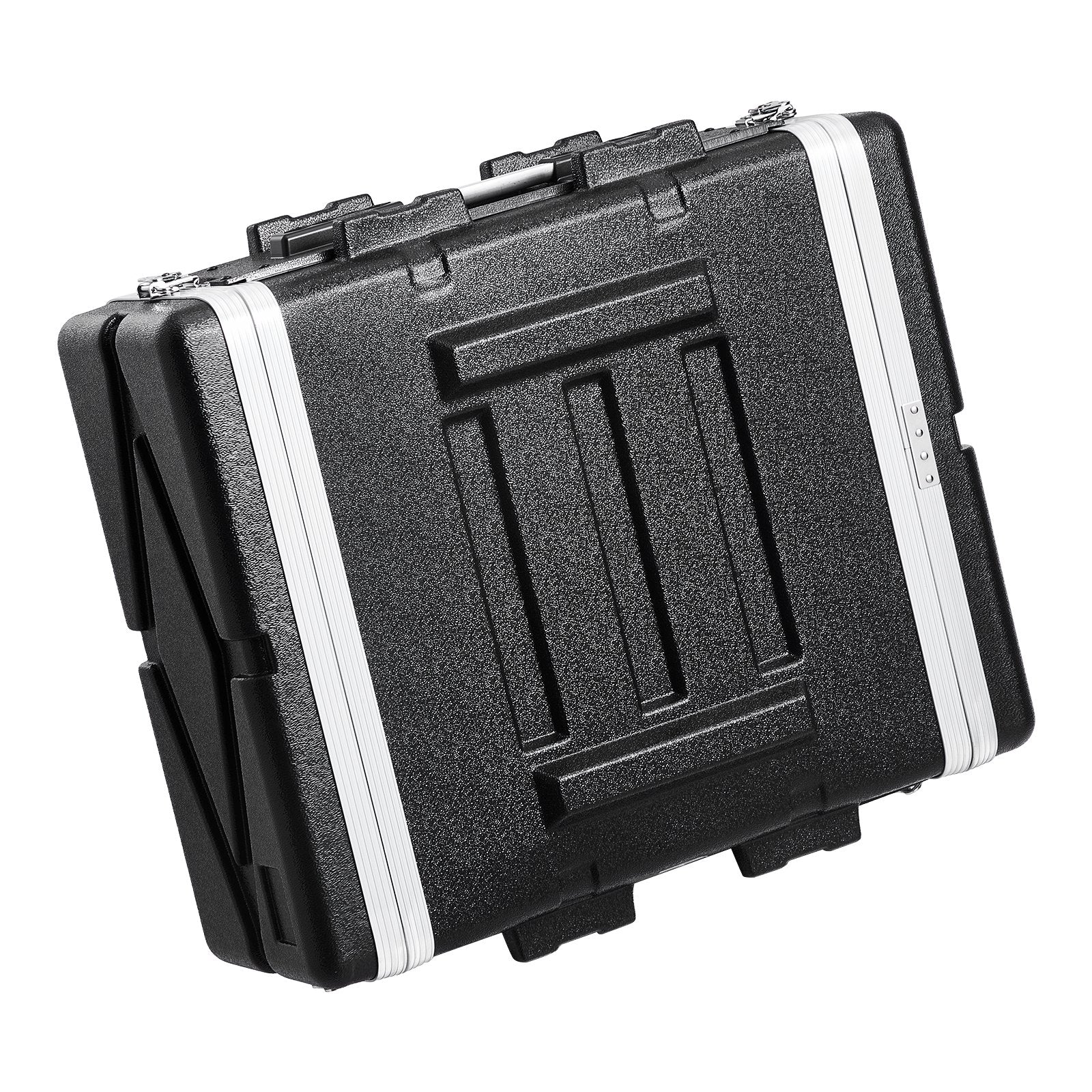 4U Rack Case with ABS Construction, Heavy-Duty Latches, Detachable Panels for Amps, Mixers, Secure & Portable Server Rack Cabinet