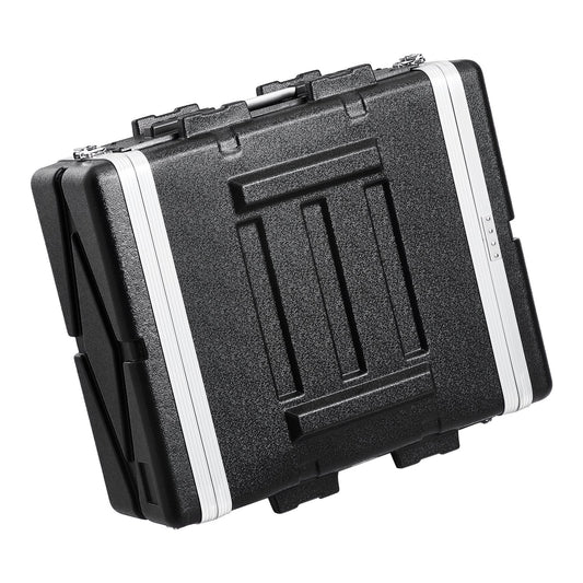 4U Rack Case with ABS Construction, Heavy-Duty Latches, Detachable Panels for Amps, Mixers, Secure & Portable Server Rack Cabinet