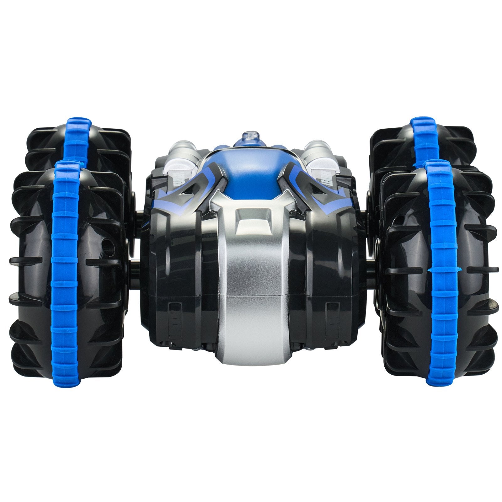 Blue Amphibious RC Car Boat for Kids, 4WD 360° Stunt Vehicle, Waterproof All-Terrain Toy for Beach, Pool, Water, 6+ Year Olds, 12 km/h, 2.4GHz