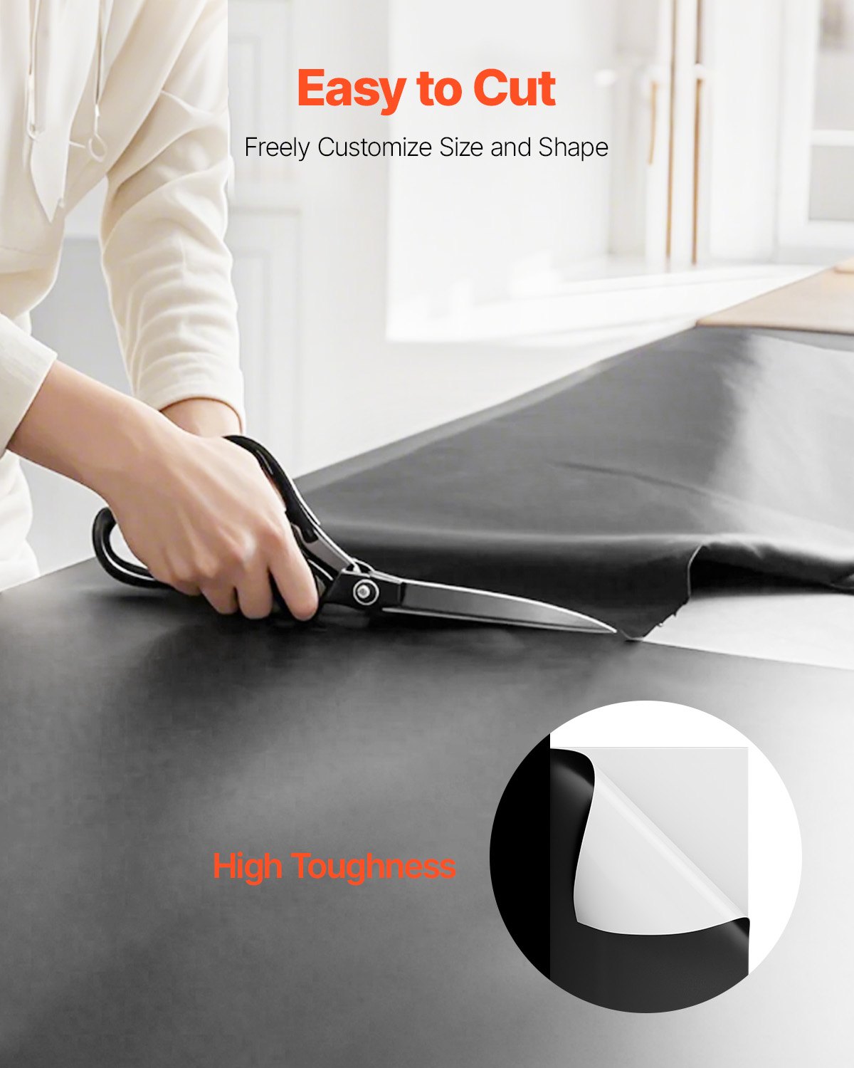 Heavy Duty 10 Mil Plastic Sheeting Roll, 10' x 100' Black & White, Multi-Purpose Tarp for Vapor Barrier, Paint Cover, Durable Weather Resistant Polyethylene