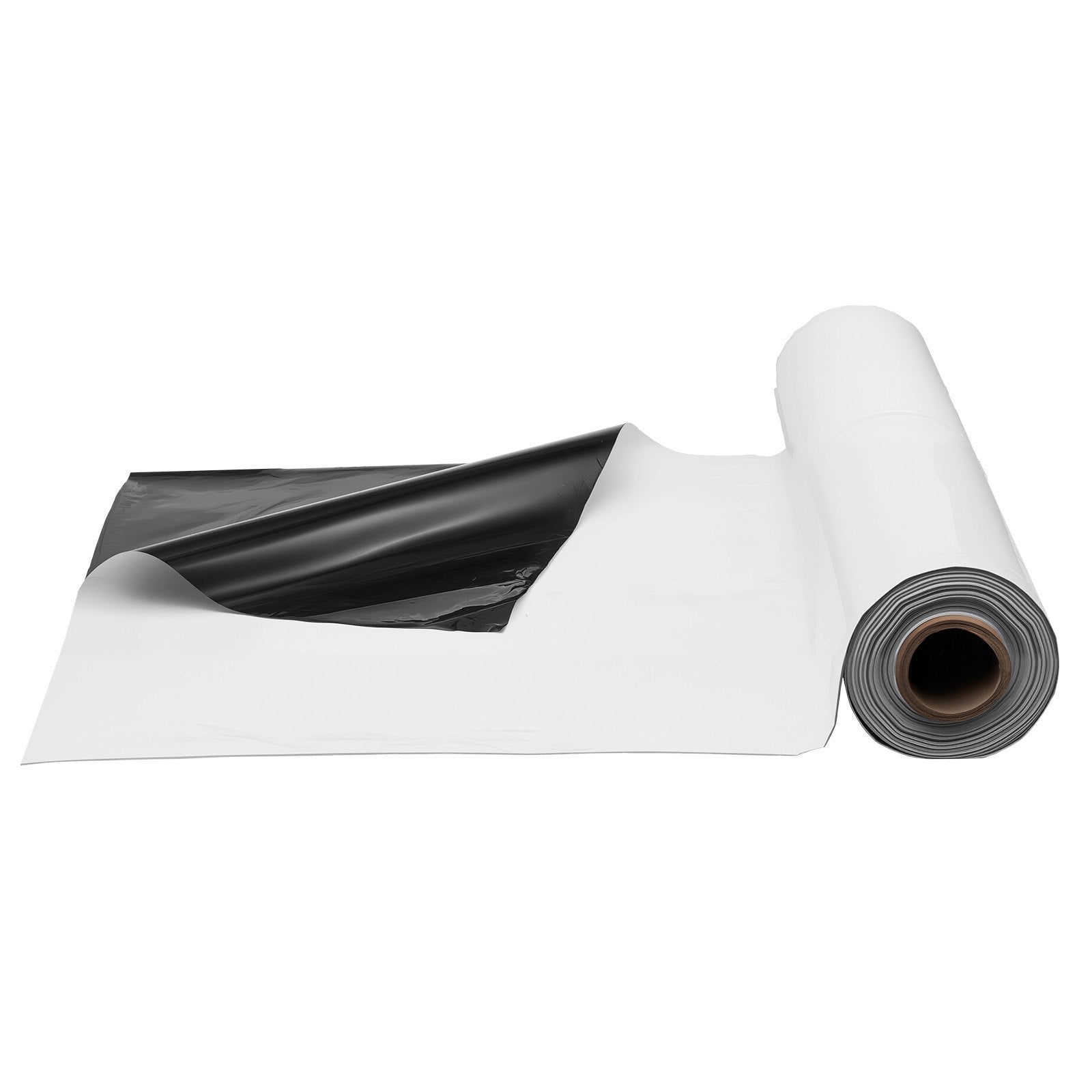 Heavy Duty 10 Mil Plastic Sheeting Roll, 10' x 100' Black & White, Multi-Purpose Tarp for Vapor Barrier, Paint Cover, Durable Weather Resistant Polyethylene