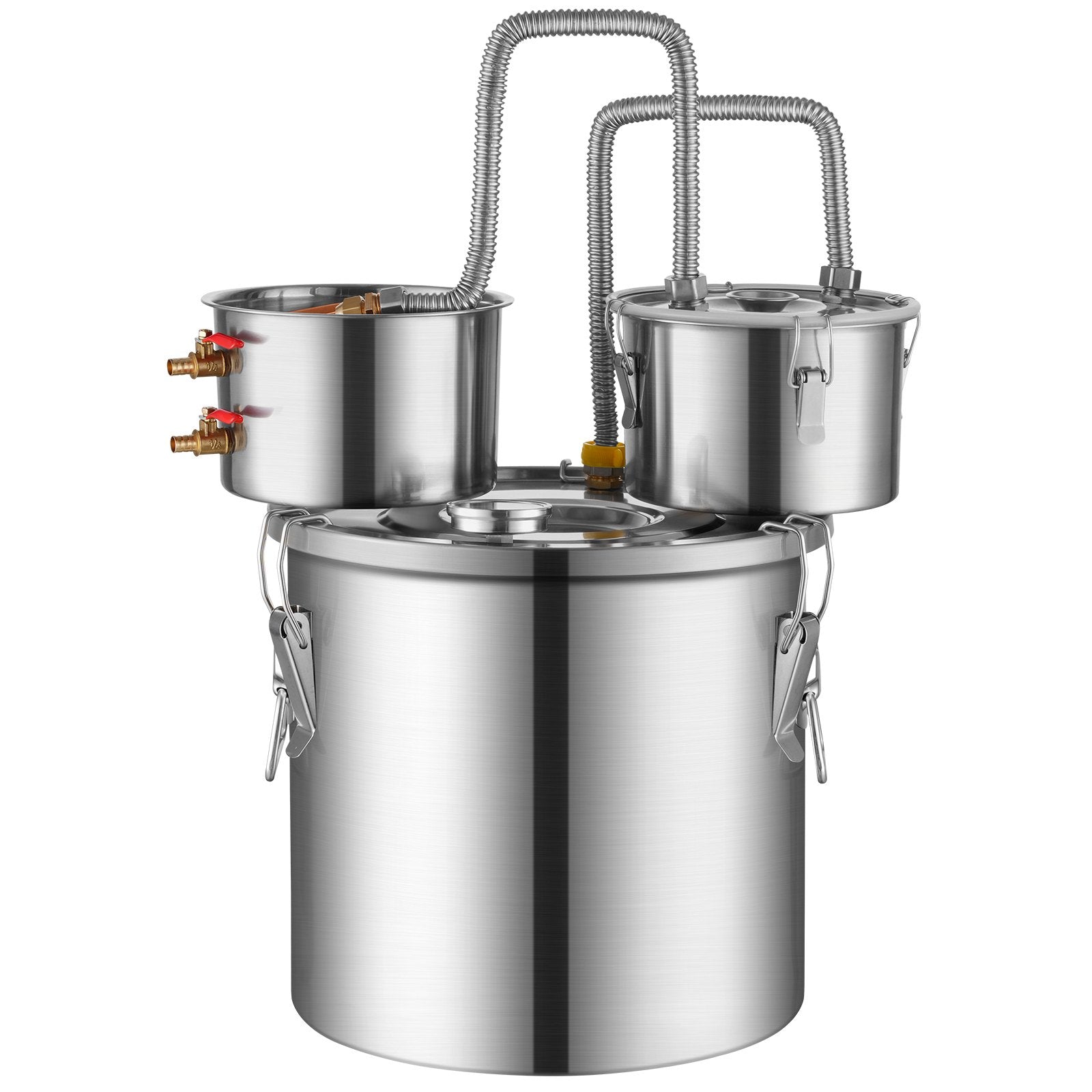 13.2 Gal Stainless Steel Distiller with Copper Coil, Dual Condenser for Fast Cooling, Ideal for Wine, Whisky, Brandy Production