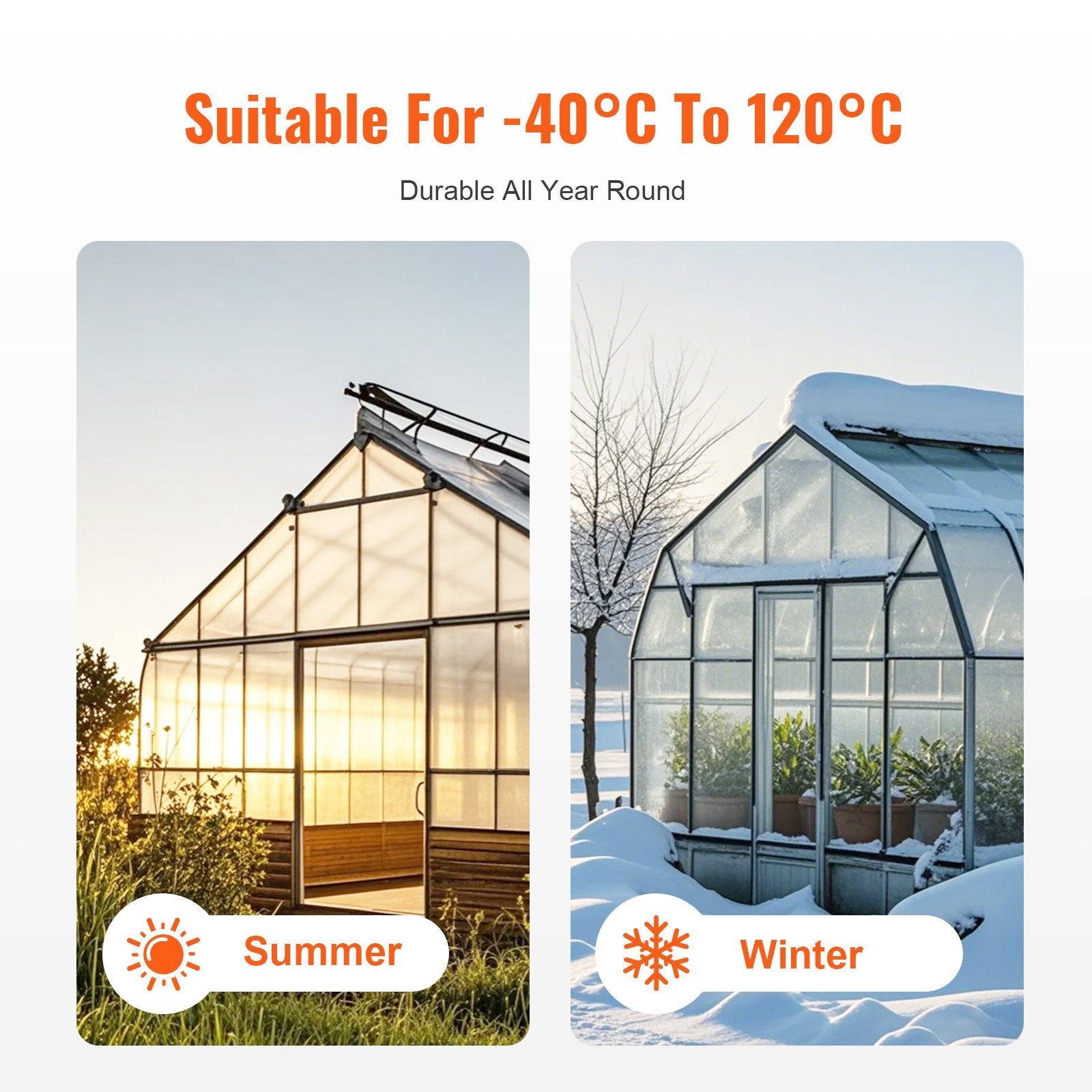 14 Pack Clear Polycarbonate Greenhouse Roof Panels 2' x 4' x 0.32'' - UV Protected, Waterproof, Durable Corrugated Plastic Sheets for Garden & Year-Round Use