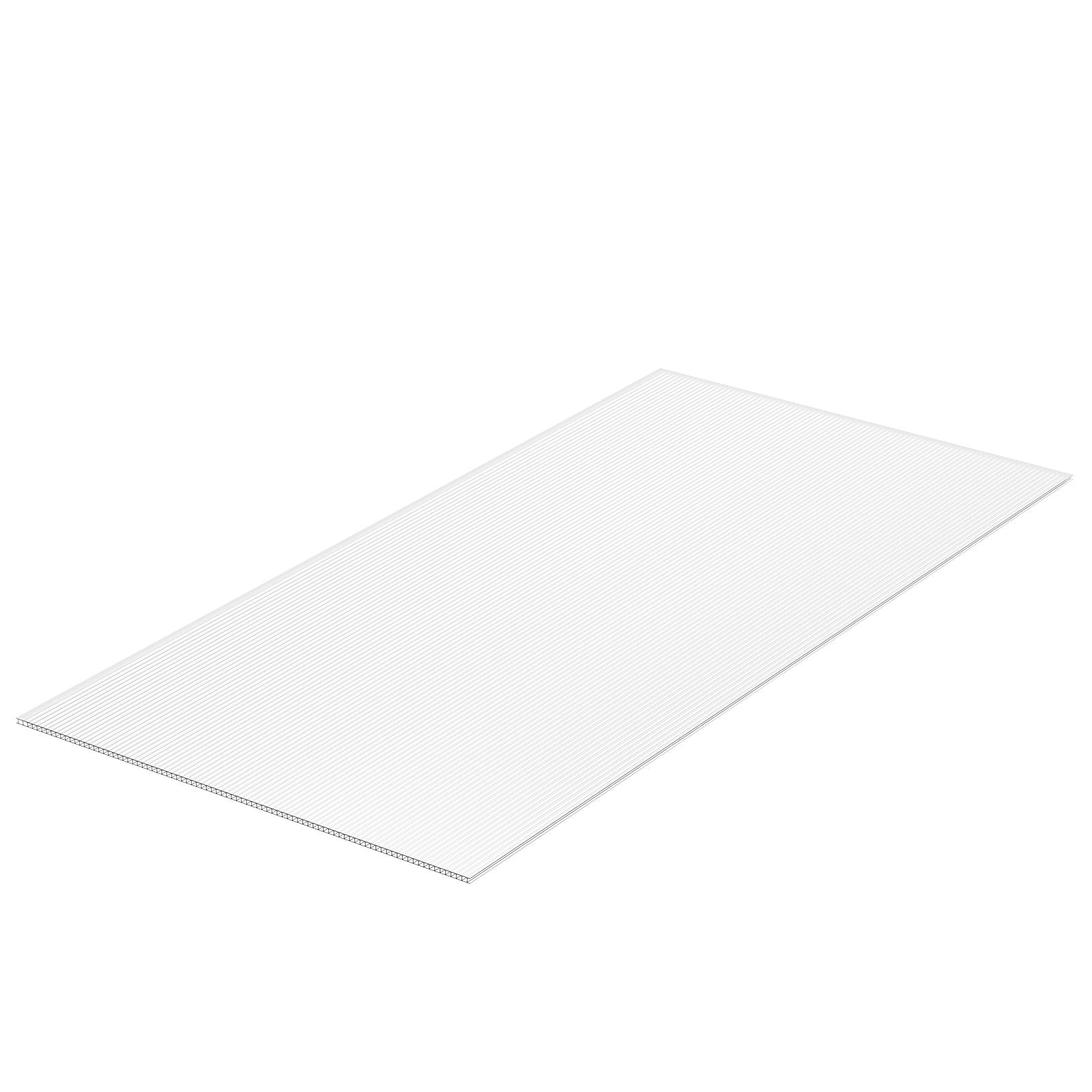12 Pack Clear Polycarbonate Greenhouse Panels, 2' x 4' x 0.24'' UV Protected, Impact Resistant Roofing Sheets for Garden and Greenhouse Use