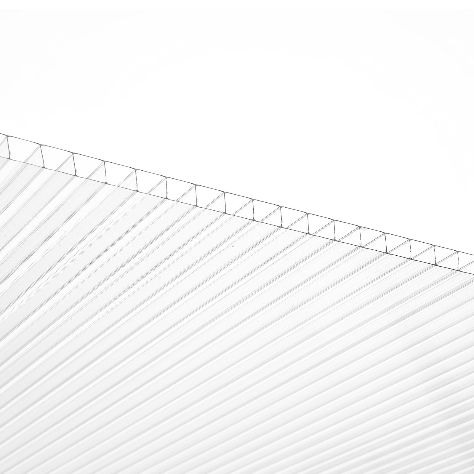 6 Pack Clear Polycarbonate Roofing Panels, Impact Resistant & UV Protected, Ideal for Greenhouse & Garden, Easy Install, 3.96' x 1.98'