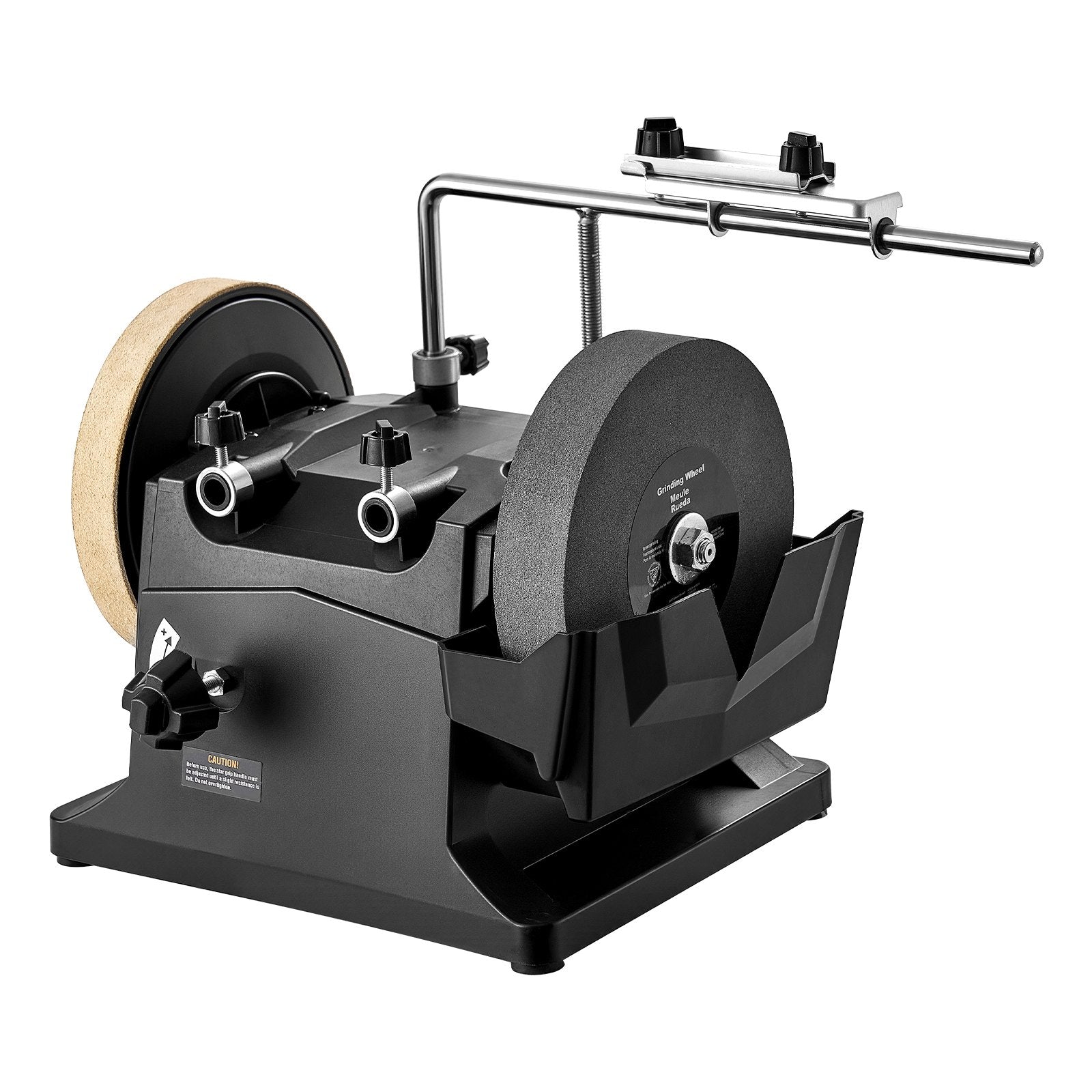 8-Inch Water-Cooled Wet Sharpening System, 155 RPM Dual-Direction Grinder for Knives, Chisels, Axes, and More - Compact, Portable Bench Grinder with Leather Honing Wheel
