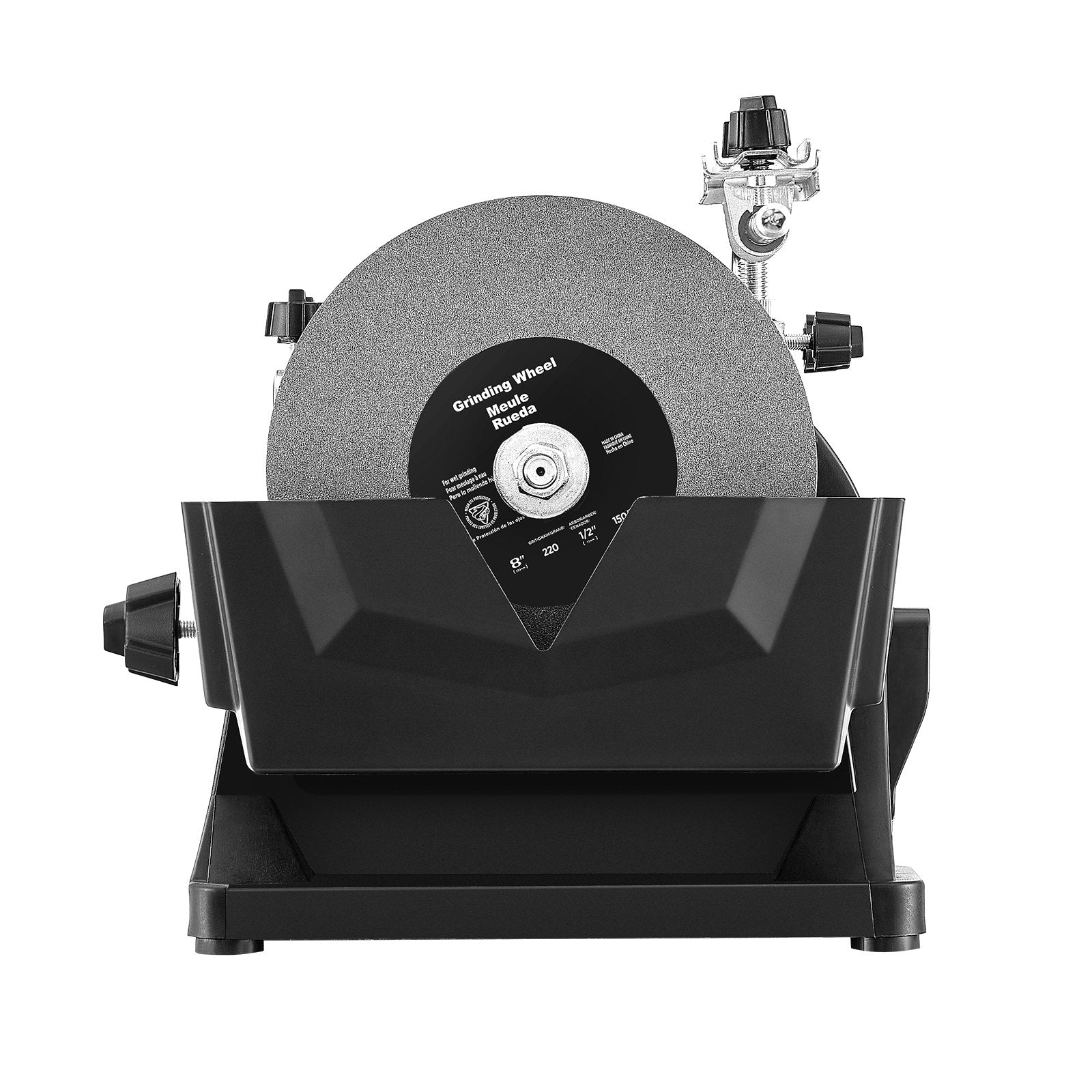 8-Inch Water-Cooled Wet Sharpening System, 155 RPM Dual-Direction Grinder for Knives, Chisels, Axes, and More - Compact, Portable Bench Grinder with Leather Honing Wheel