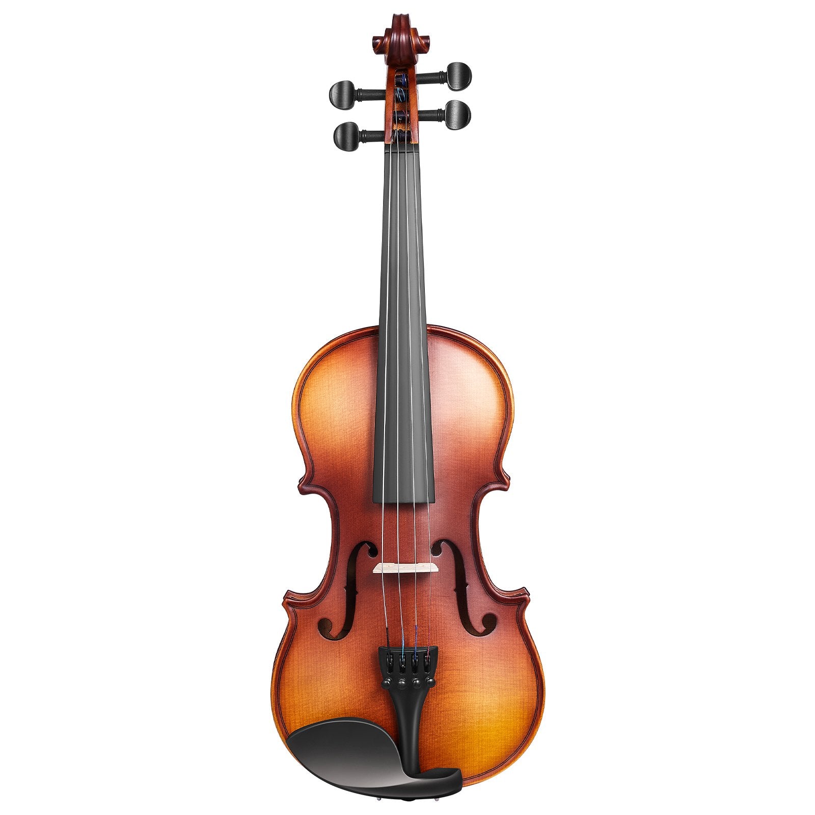 Violin 1/2 Size for Adults & Beginners - Complete Fiddle Set with Case, Rosin, Bow, Shoulder Rest, Bridge, Tuner, Extra Strings, Solid Wood, Professional Quality, Matte Brown Finish
