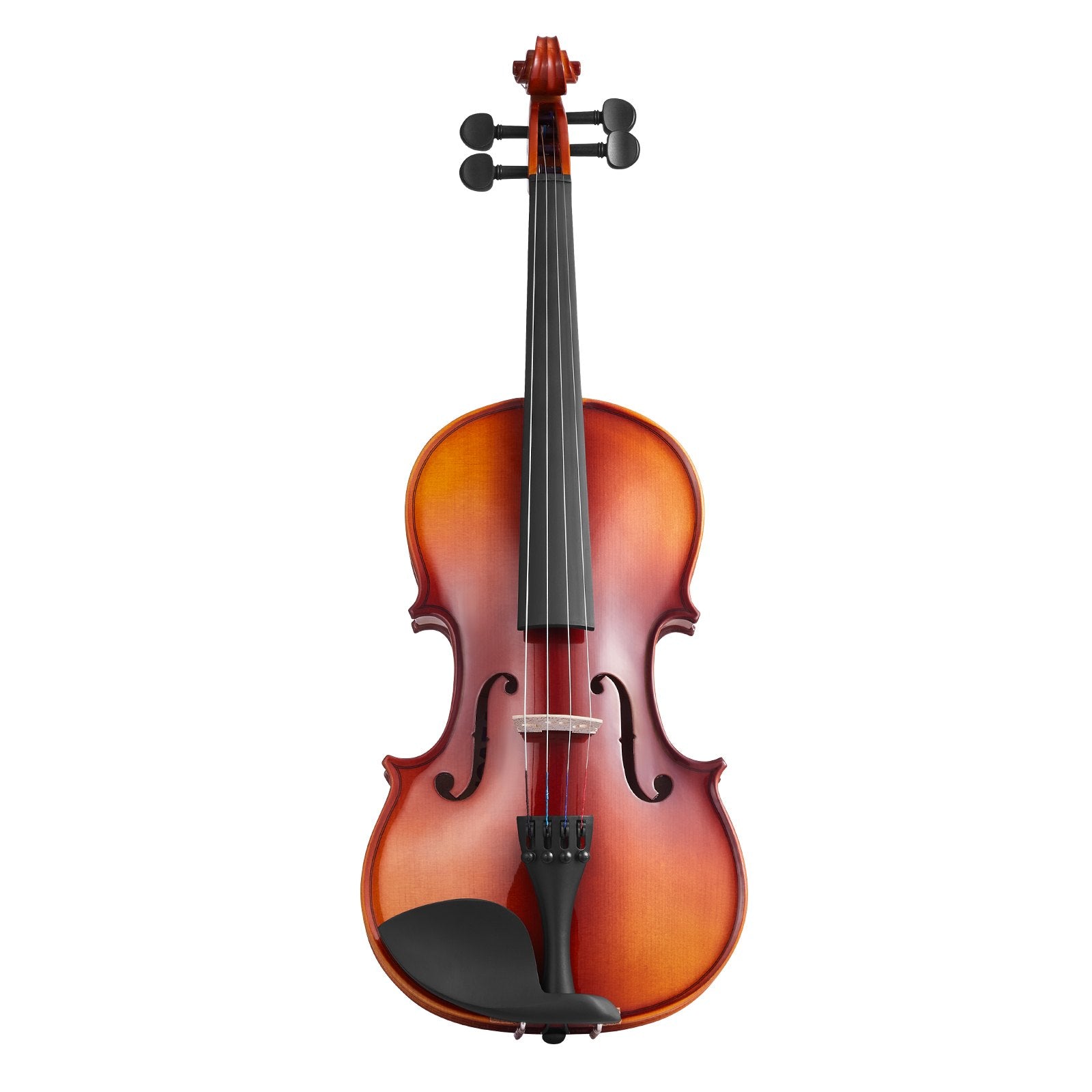 Glossy Brown 4/4 Full Size Violin for Adults with Case, Bow, Rosin, Shoulder Rest, Extra Strings, Professional Solidwood Fiddle Set for Beginners
