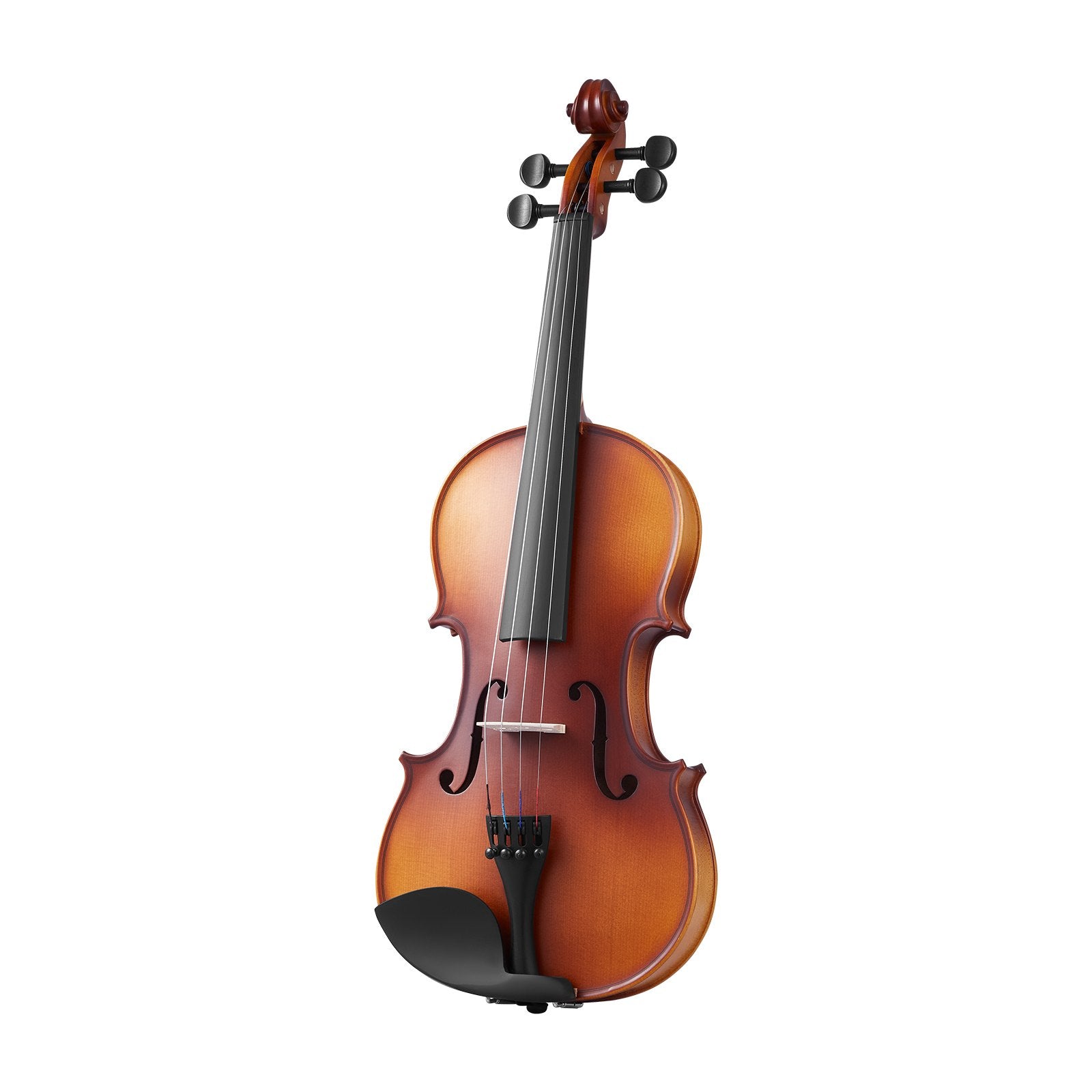 Full Size 4/4 Violin for Adults & Beginners - Complete Matte Brown Fiddle Set with Case, Bow, Rosin, Shoulder Rest & Extra Strings