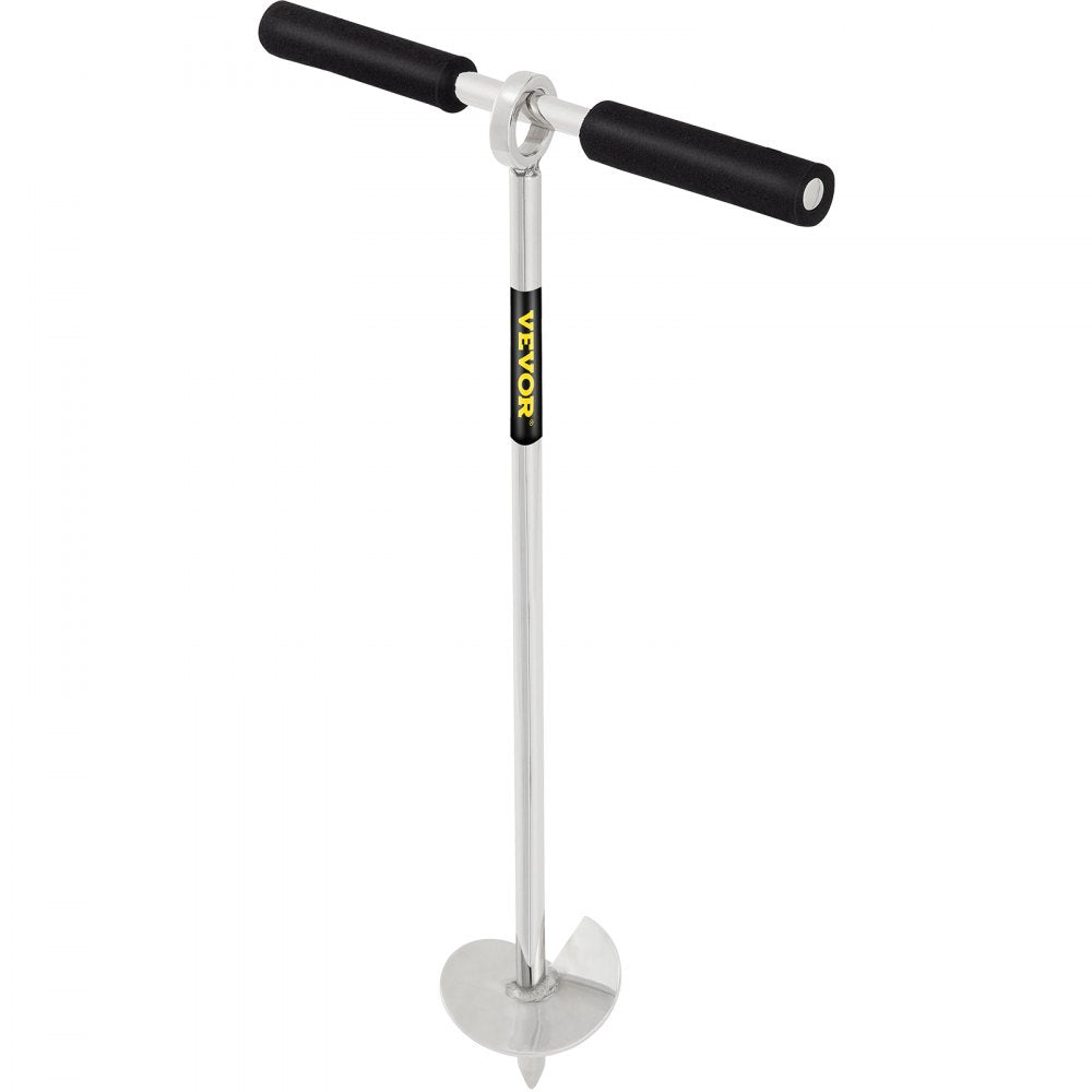 VEVOR Sand Anchor, 18" Length Auger to the Beach and Sandbar, 316 Stainless Steel Screw Anchor w/ Removable Handle, Bungee Line & Carry Bag, for Jet Ski PWC Pontoon Kayak