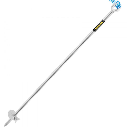 VEVOR Sand Anchor, 36" Length Auger to the Beach and Sandbar, 316 Stainless Steel Screw Anchor w/ Removable Handle, Bungee Line & Carry Bag, for Jet Ski PWC Pontoon Kayak