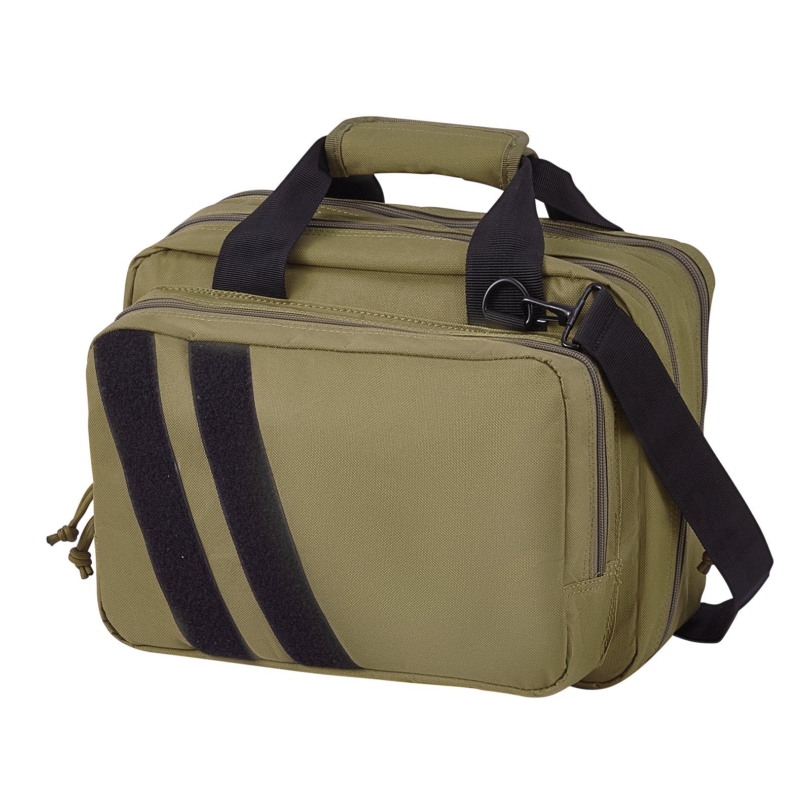 Tactical Range Bag for 2 Pistols with Removable Pistol Bags, 6 Detachable Magazines, Lockable Handgun Case for Hunting & Shooting, Brown