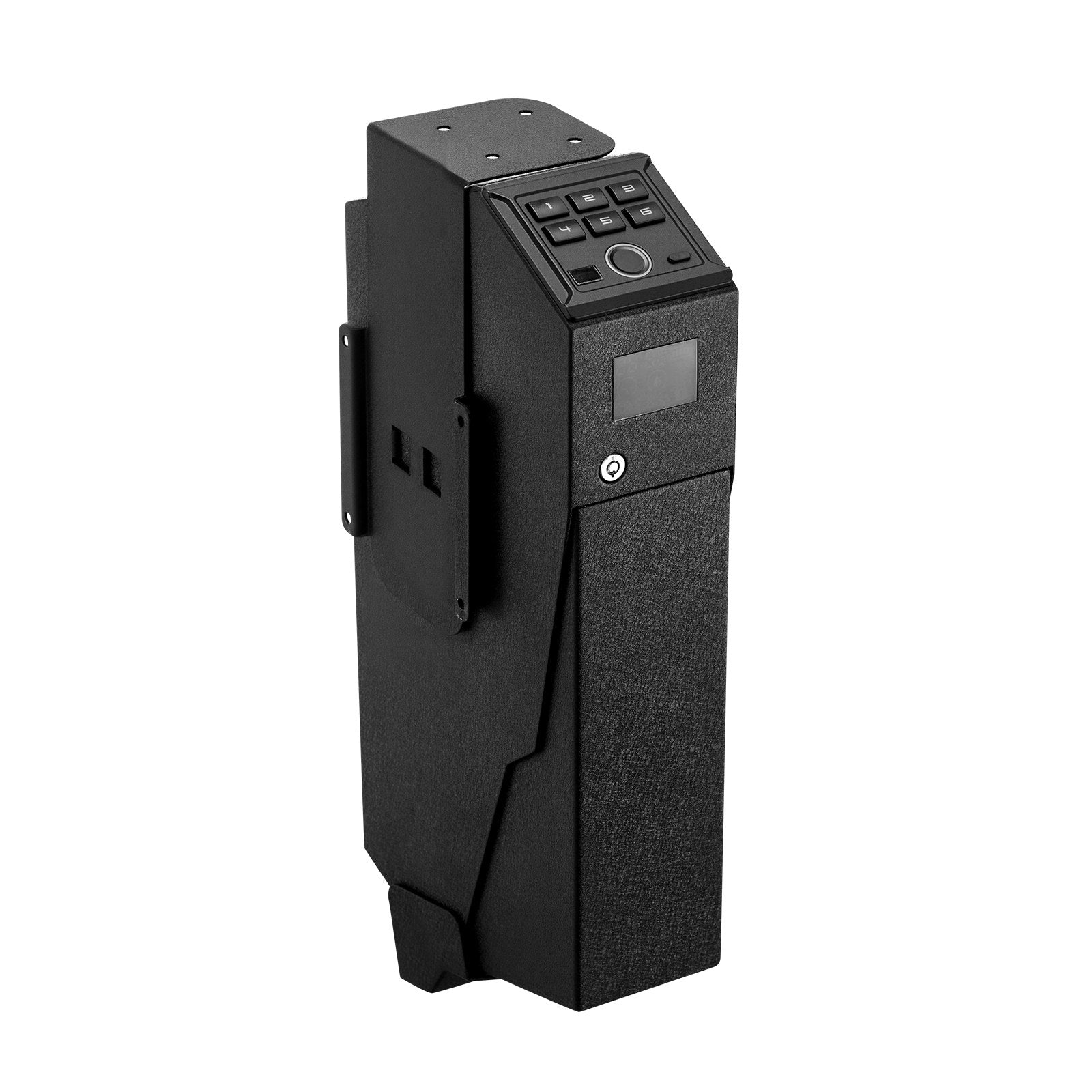 Advanced Gun Safe with Fingerprint, Keypad & Key Access - LED Display, Secure Handgun Box for Nightstand, Desk, Car, Holds 1 Pistol & Magazine