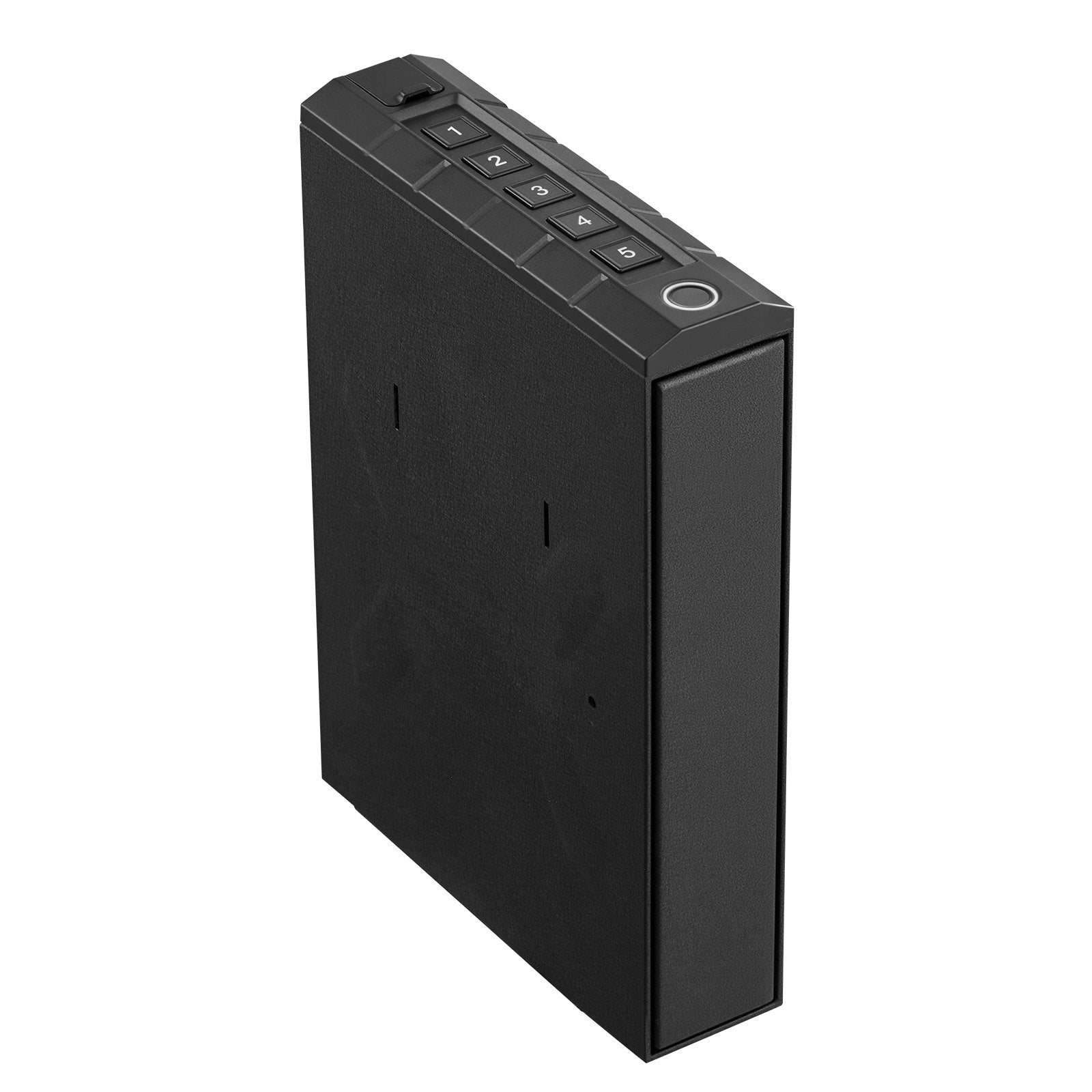 Secure Handgun Safe with Biometric Fingerprint, Keypad & Key Access - Nightstand, Car or Desk Mounted Firearm Storage Box