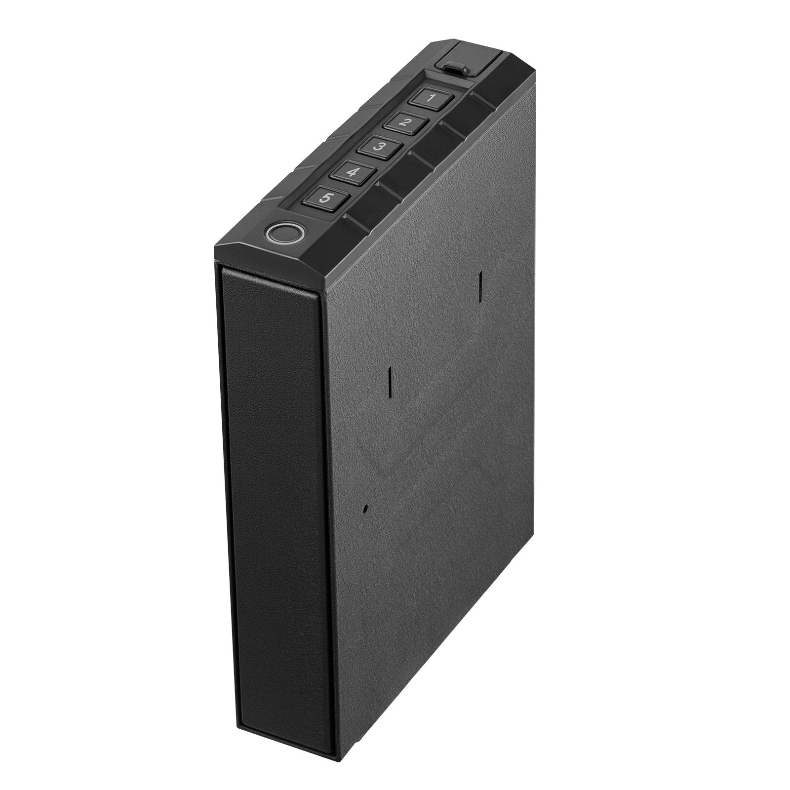 Secure Handgun Safe with Biometric Fingerprint, Keypad & Key Access - Nightstand, Car or Desk Mounted Firearm Storage Box