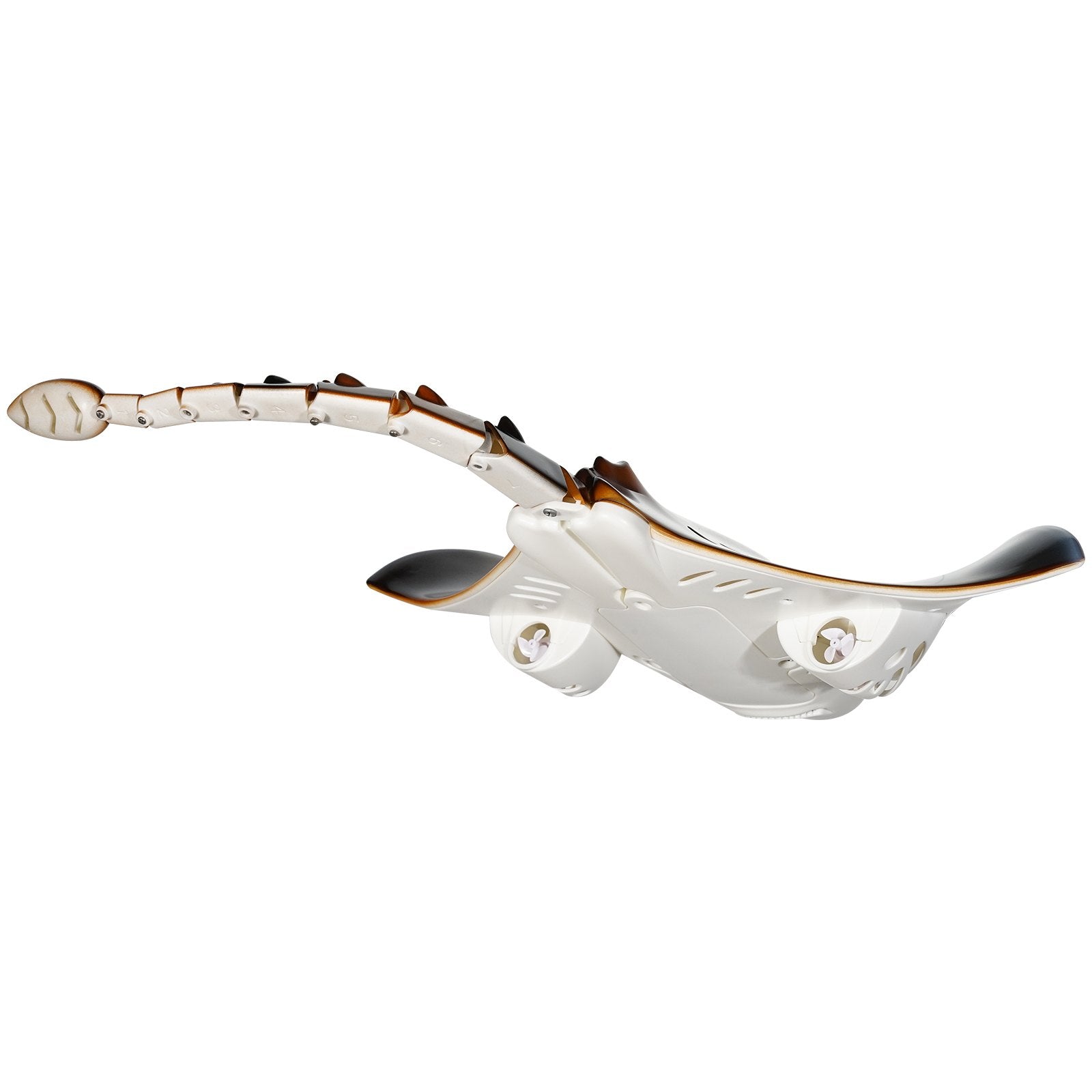 High Simulation Remote Control Manta Ray with Lights, 2.4GHz Swimming Toy for Kids, Pool & Lake RC Boat with Dual Propeller & Rechargeable Batteries