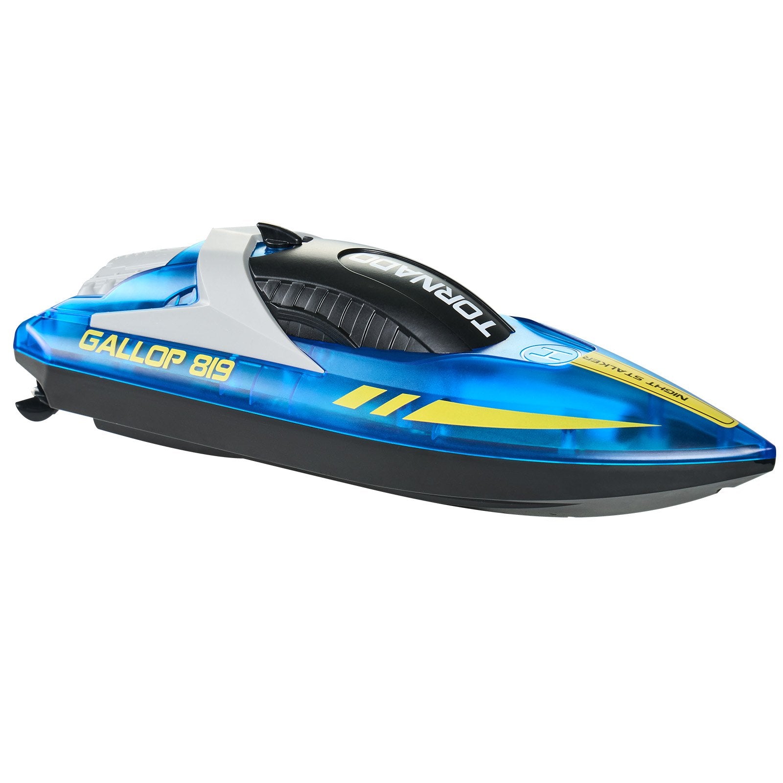 High-Speed RC Racing Boat with LED Lights, Waterproof Design, Dual Batteries for Pools & Lakes, Perfect Toy Gift for Kids & Adults