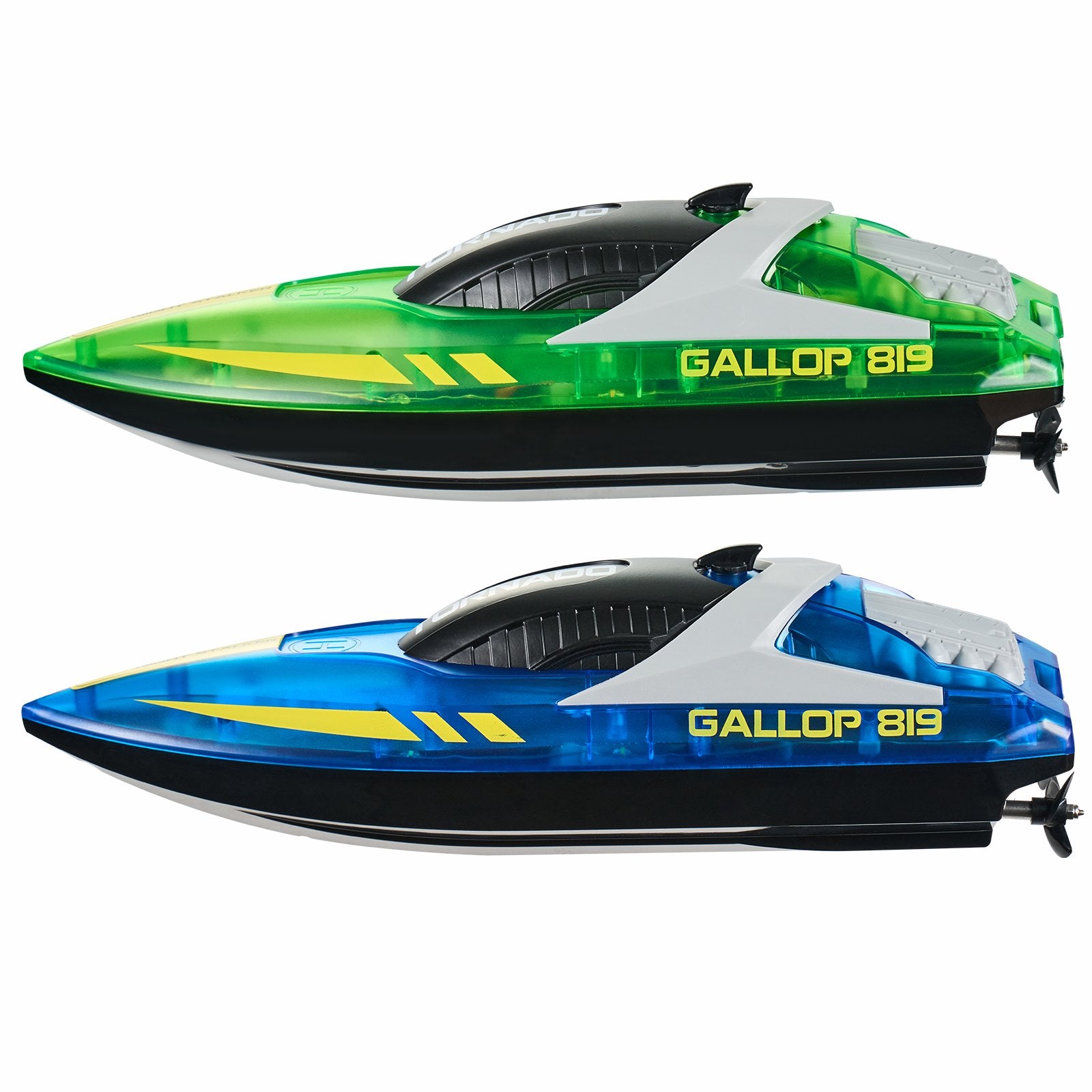 Dual Pack RC Racing Boats with LED Lights - 2.4GHz, 12 km/h, Waterproof, Rechargeable, Perfect Gift for Pools, Lakes, Adults & Kids