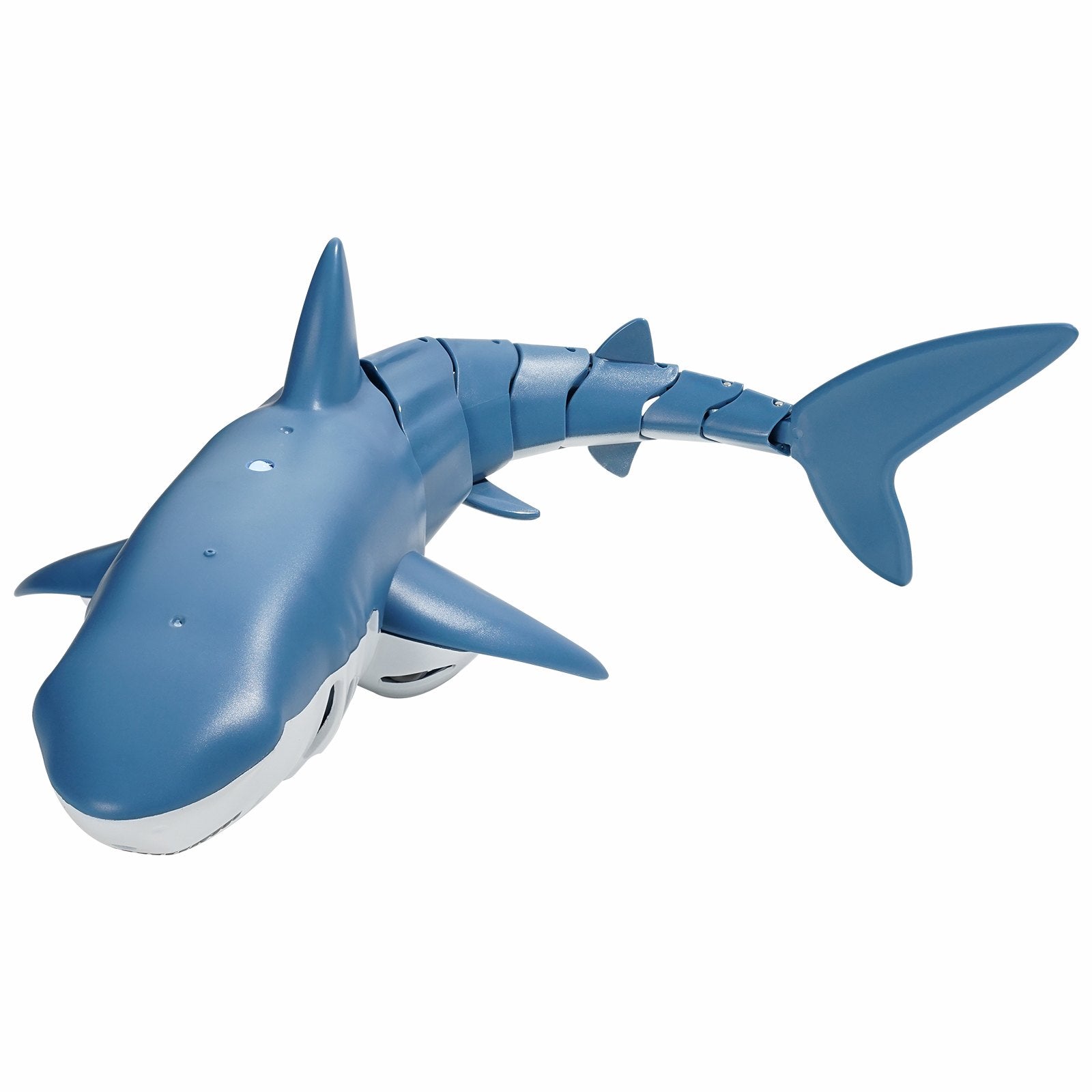 High Simulation RC Shark Toy, 2.4GHz Remote Control Boat with Lights, Spray, Dual Propellers & 2 Batteries for Kids - Pool & Bath Fun
