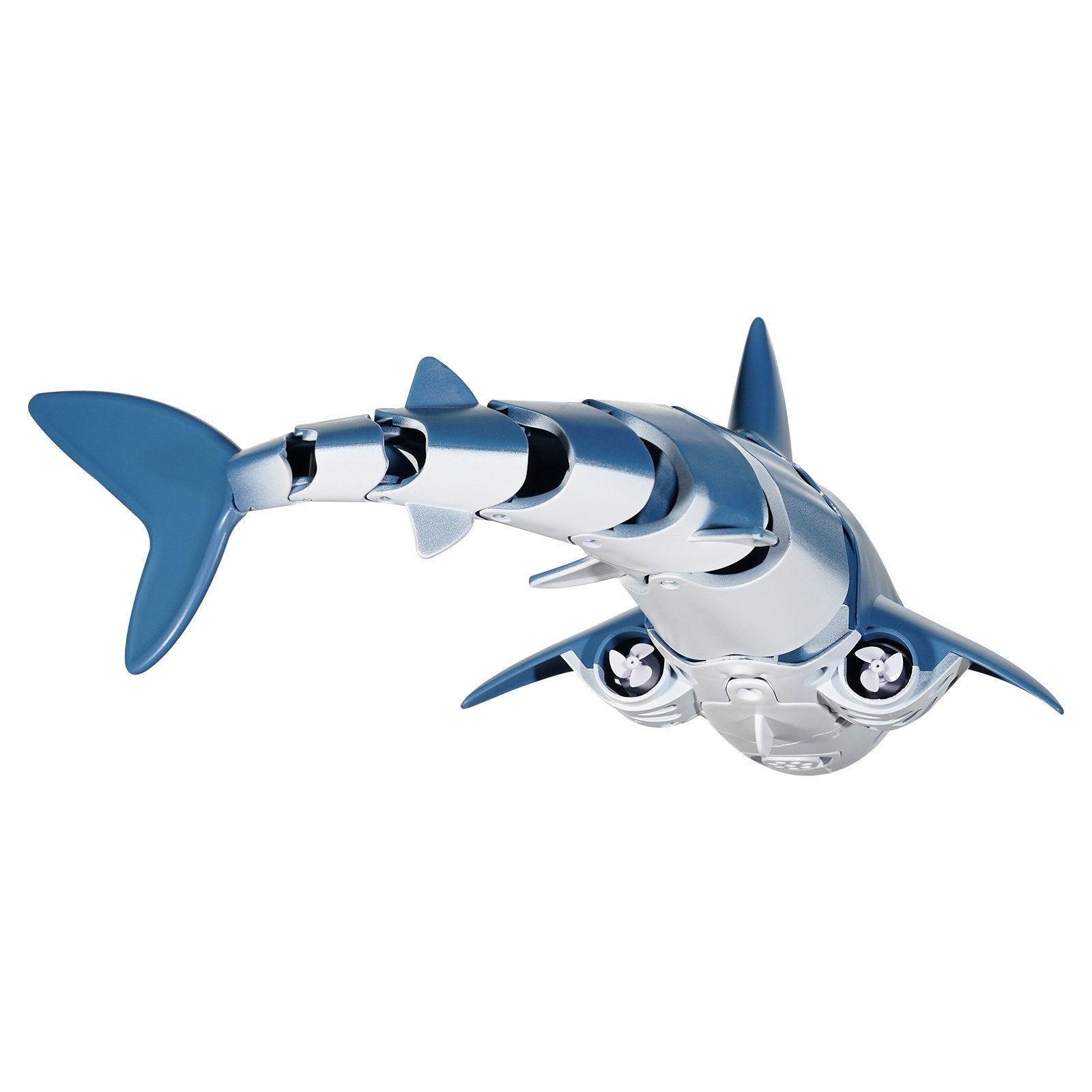High Simulation RC Shark Toy, 2.4GHz Remote Control Boat with Lights, Spray, Dual Propellers & 2 Batteries for Kids - Pool & Bath Fun