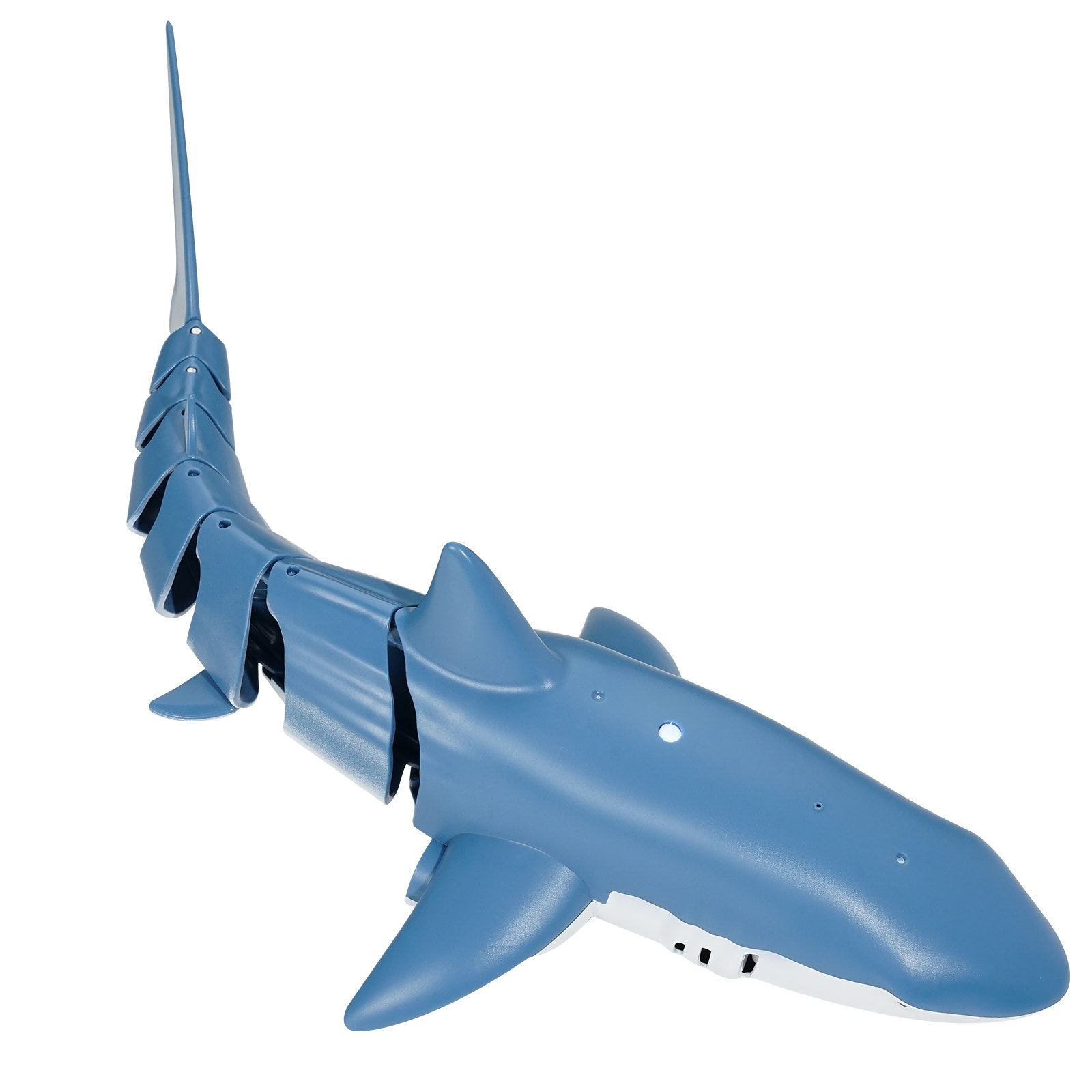 High Simulation RC Shark Toy, 2.4GHz Remote Control Boat with Lights, Spray, Dual Propellers & 2 Batteries for Kids - Pool & Bath Fun
