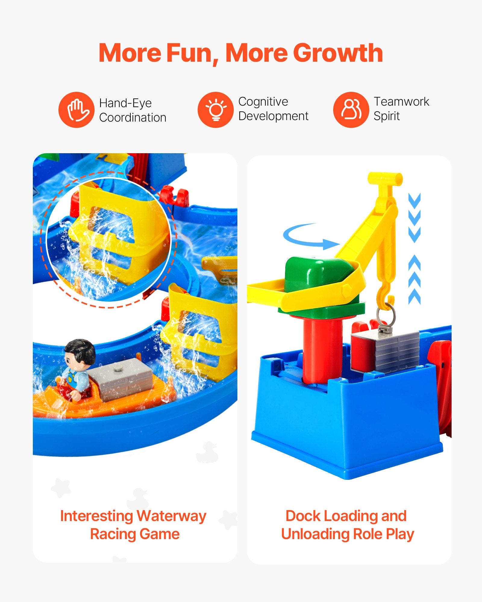 Outdoor Toddler Water Table Playset with 39PCS Accessories - Sensory Activity for Backyard, Beach, Lawn, Kids 3+ Years, Easy-Clean Design