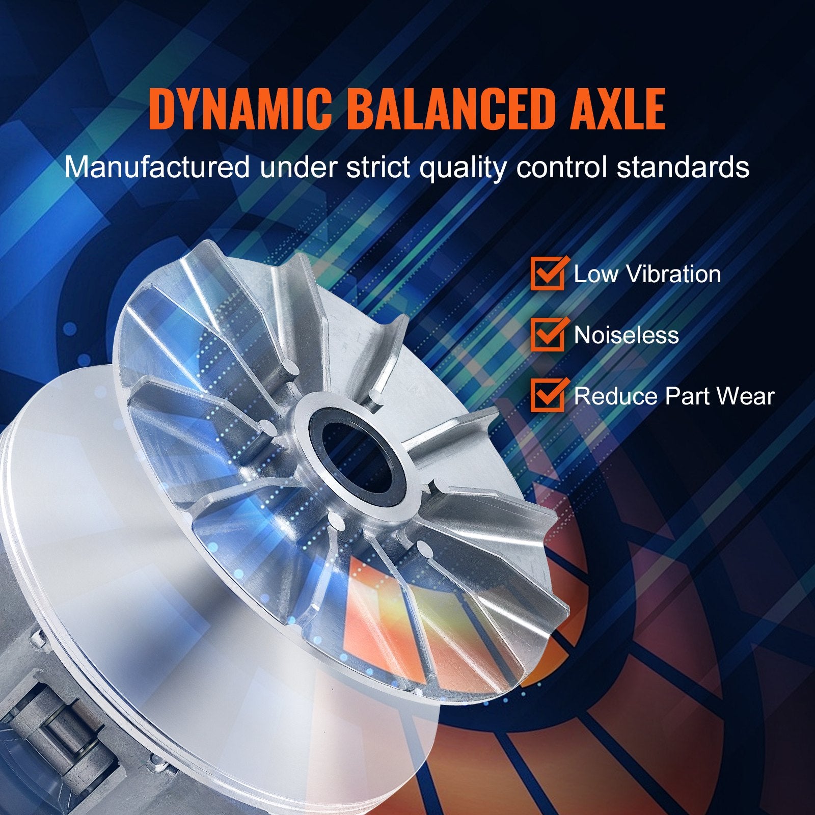Enhanced Primary Drive Clutch for Polaris Sportsman 500 4x4 1998-2005 - EBS Type, Dynamic Balance, Weights & Springs, Replace# 1321706