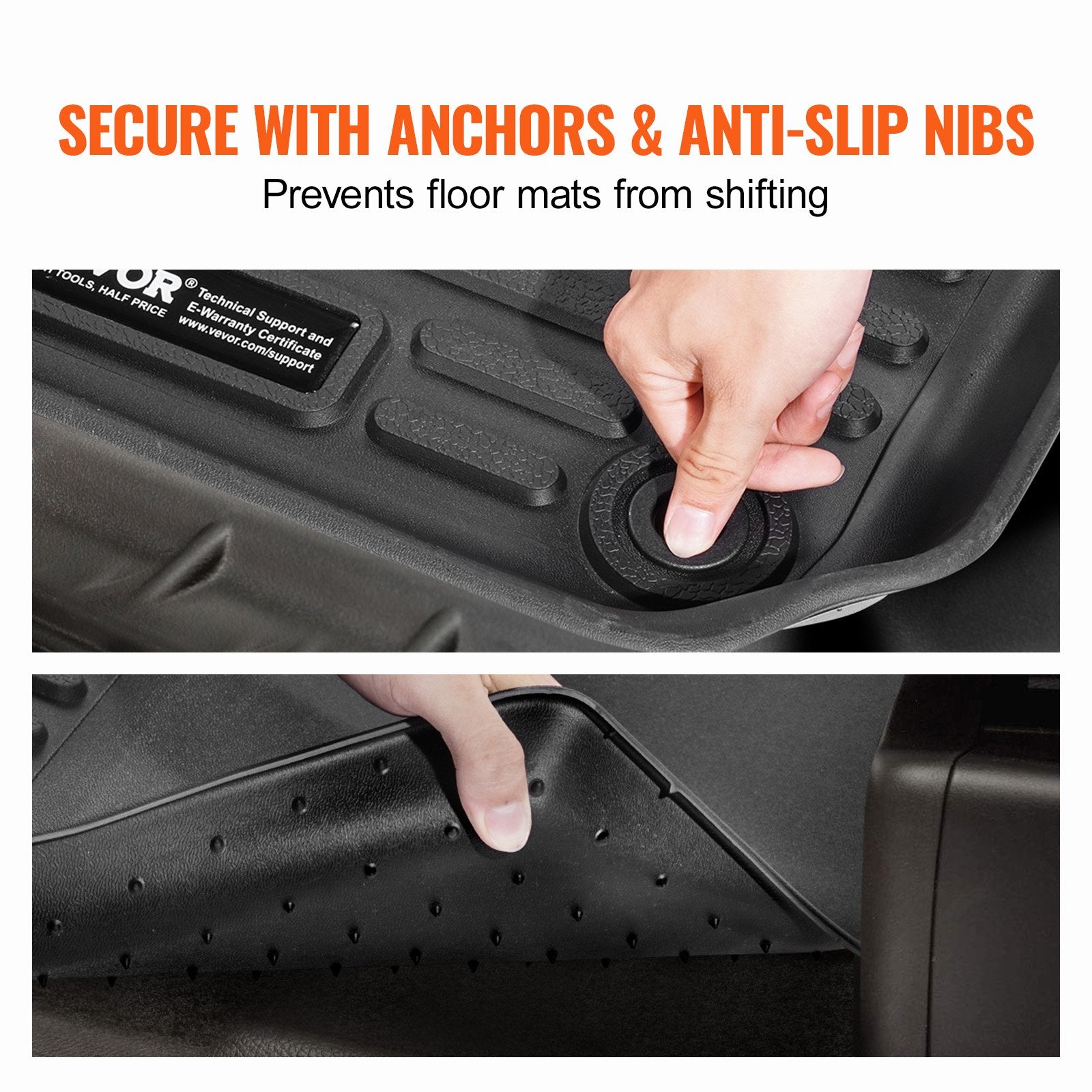 Premium All-Weather TPE Floor Mats for Honda CR-V Hybrid 2017-2022 - Custom Fit, Easy Clean, Waterproof Liners for Front & 2nd Row
