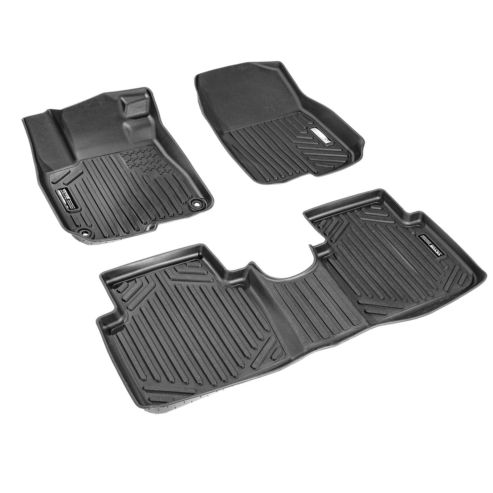 Premium All-Weather TPE Floor Mats for Honda CR-V Hybrid 2017-2022 - Custom Fit, Easy Clean, Waterproof Liners for Front & 2nd Row