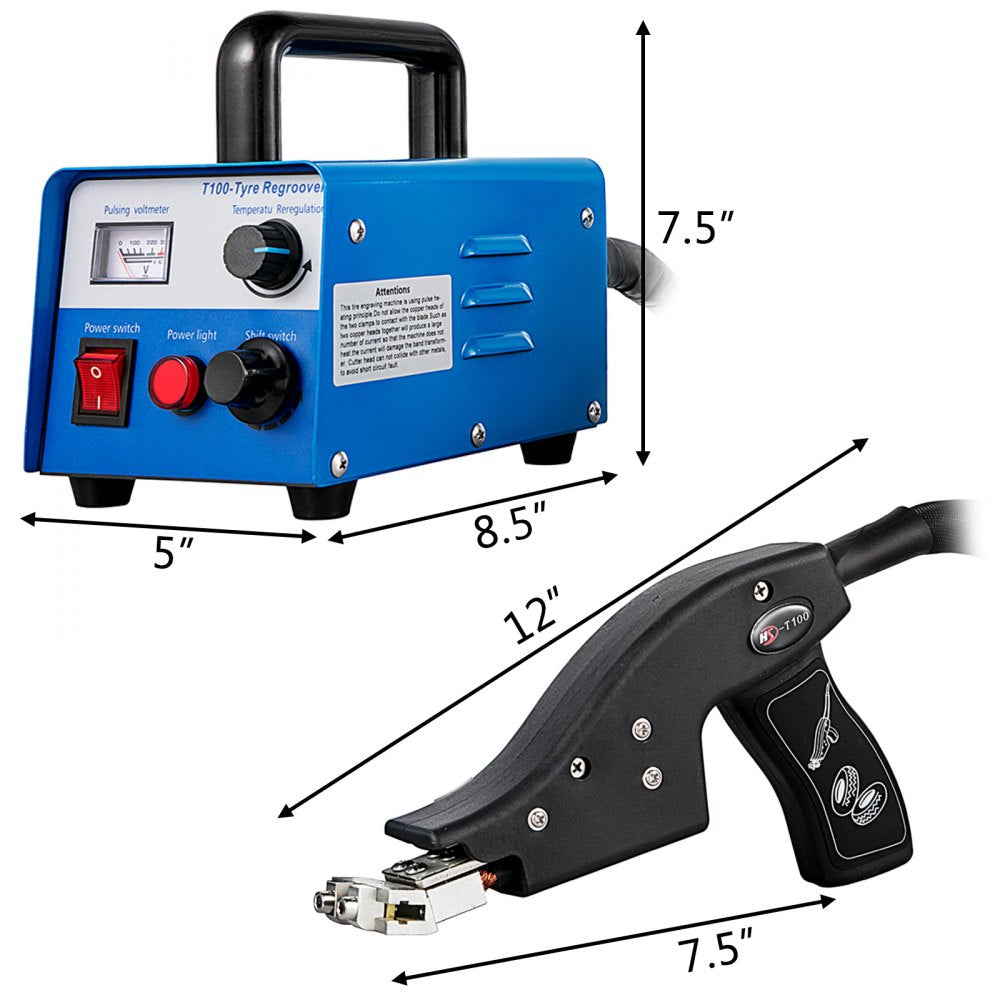 Electric Tire Grooving and Cutting Tool with 20 Blades for Versatile Tire Maintenance and Customization