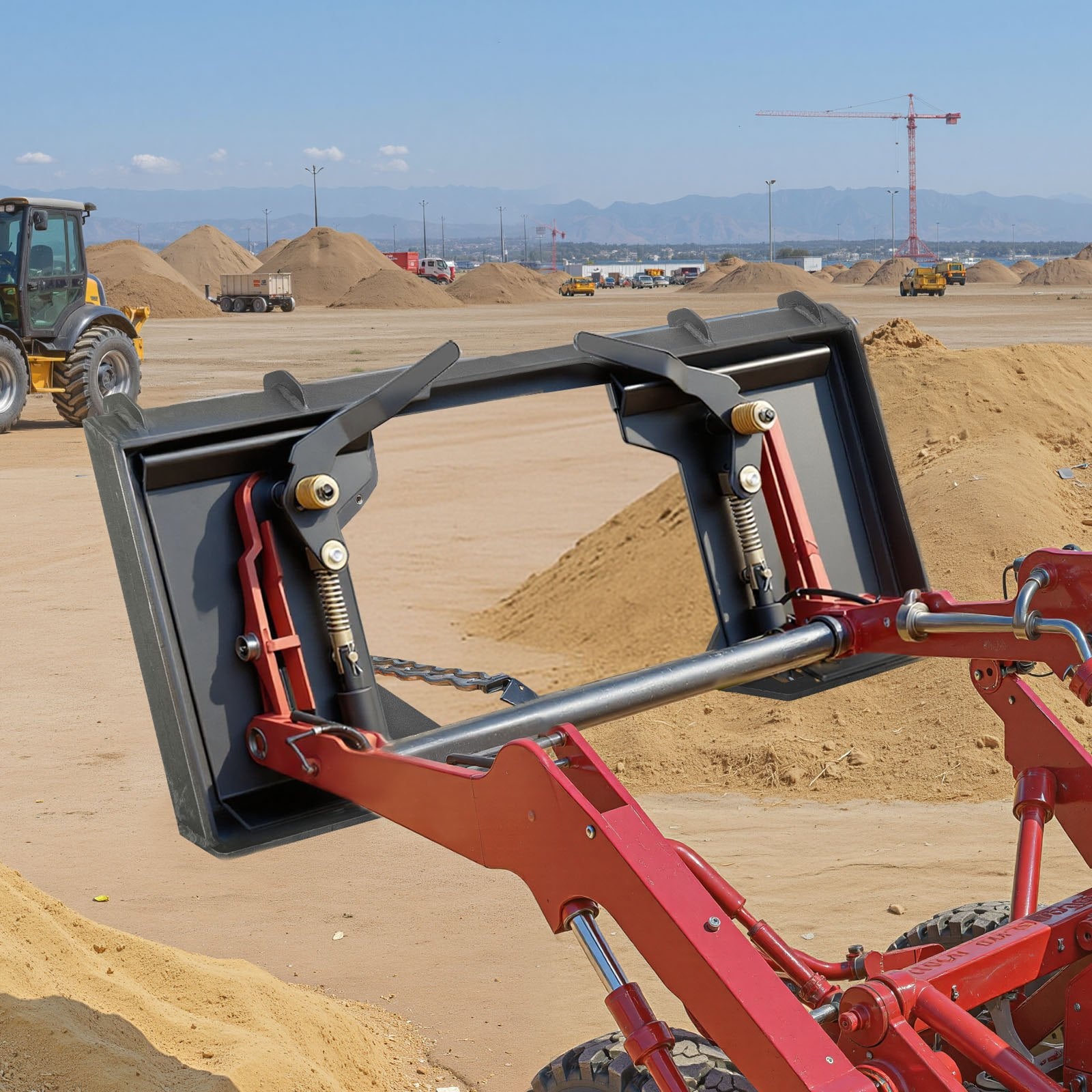 Universal Quick Attach Skid Steer Mount Plate, Heavy-Duty 1/2" Steel, 6000lbs Capacity for Kubota, Bobcat Loaders & Tractors, Easy Bolt-On Design