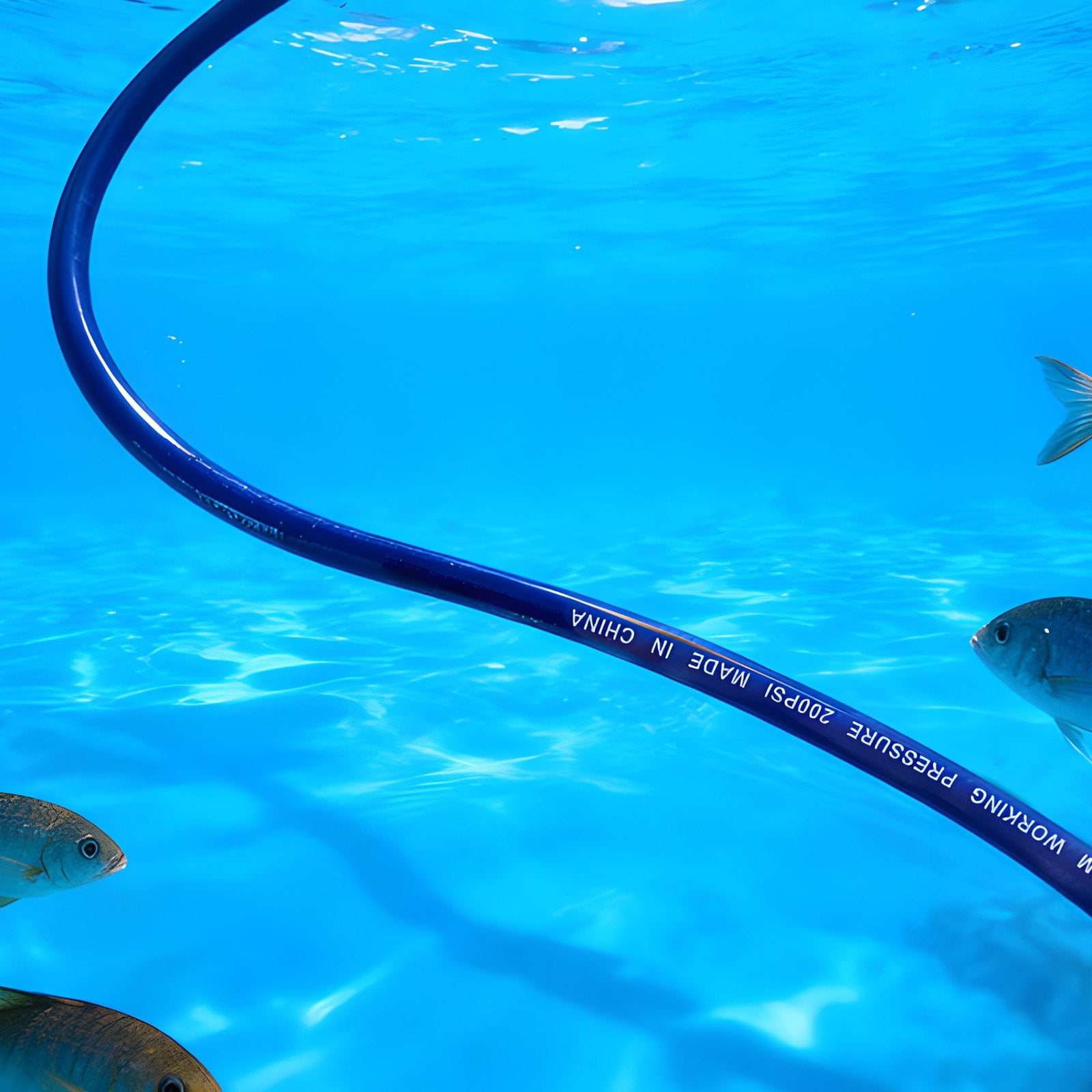 Heavy Duty 3/8" Self-Sinking Aeration Hose, 100 ft Weighted Tubing for Pond, Lake, Water Garden Aerators & Diffusers, Weather & Kink Resistant