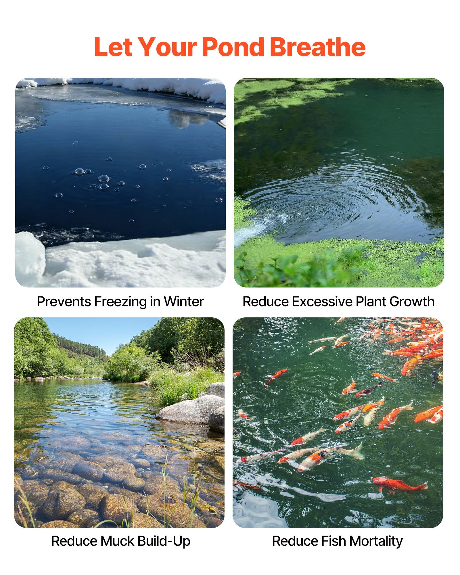8-Inch Silicone Pond Aerator Diffuser with Weighted Base for Efficient Oxygenation, Water Quality Boost & Lake System Enhancement