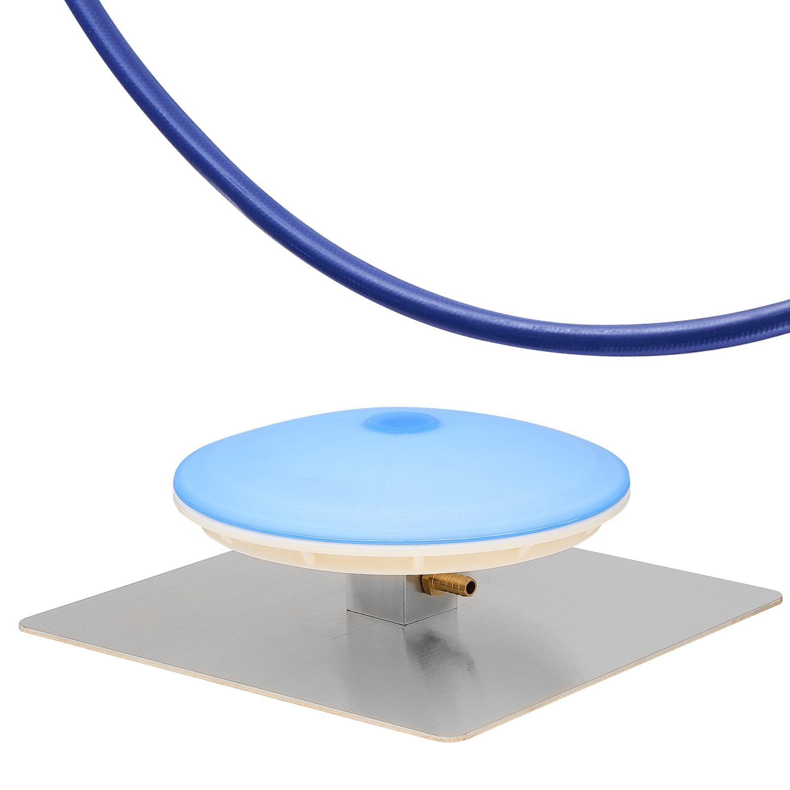 8" Silicone Pond Aerator Kit with 100ft Self-Sinking Hose, Lake Water Gardens Diffuser, Kink-Resistant, Stainless Steel Base