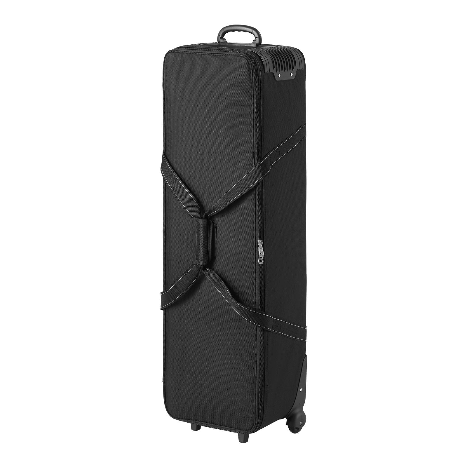 Spacious Studio Equipment Trolley Case with Wheels and Padded Compartments for Light Stands, Tripods, Telescopes – 93.23L Capacity, Secure Mobility