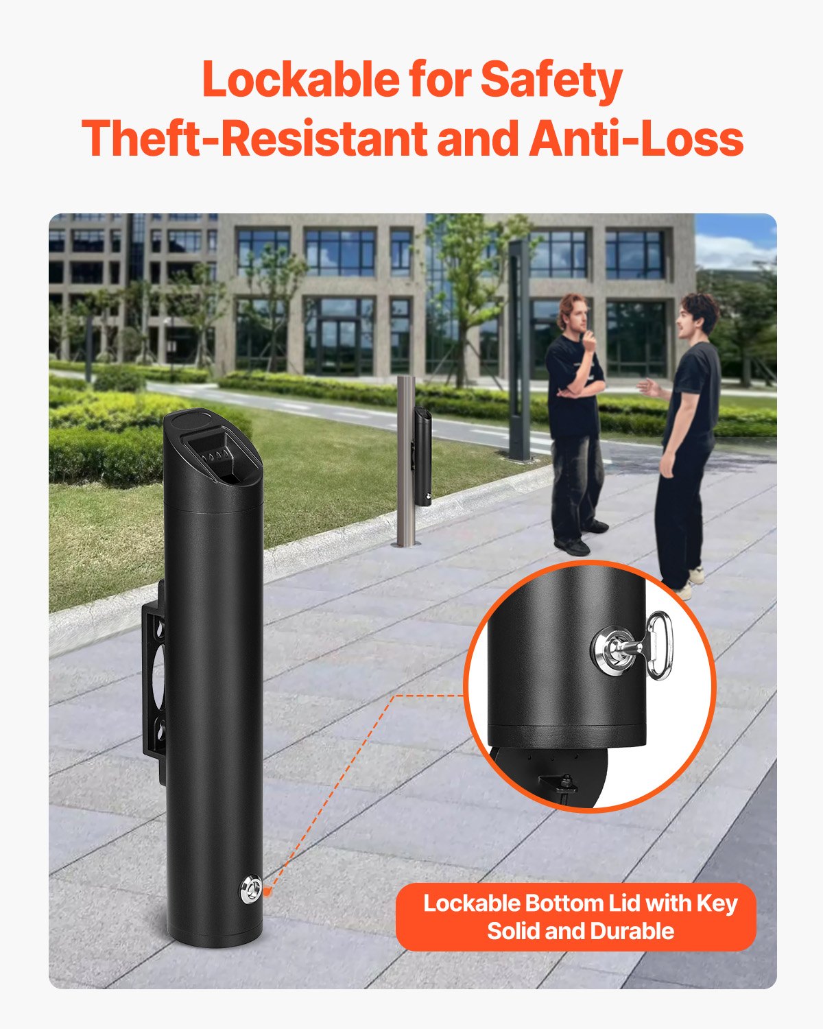 Wall Mounted Stainless Steel Cigarette Butt Receptacle - Weatherproof, Secure, Easy-Clean Disposal for Garden, Office, Restaurant, Hotel, Bar