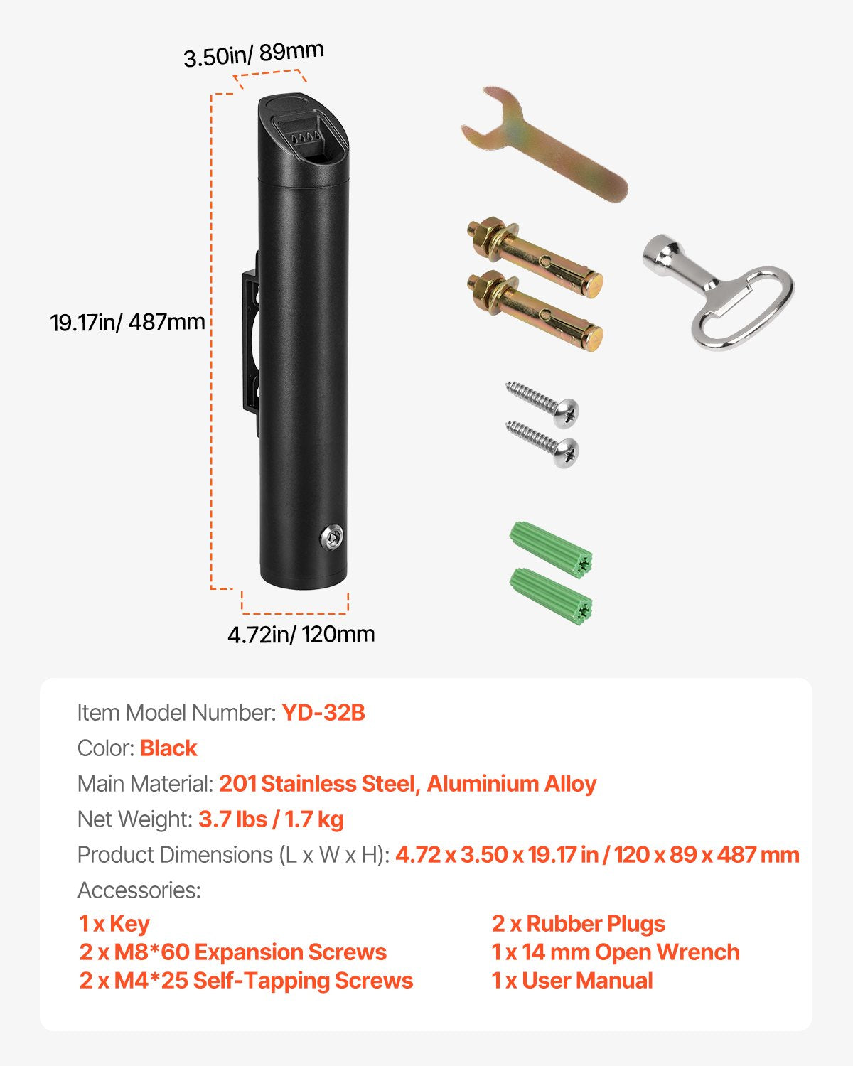 Wall Mounted Stainless Steel Cigarette Butt Receptacle - Weatherproof, Secure, Easy-Clean Disposal for Garden, Office, Restaurant, Hotel, Bar
