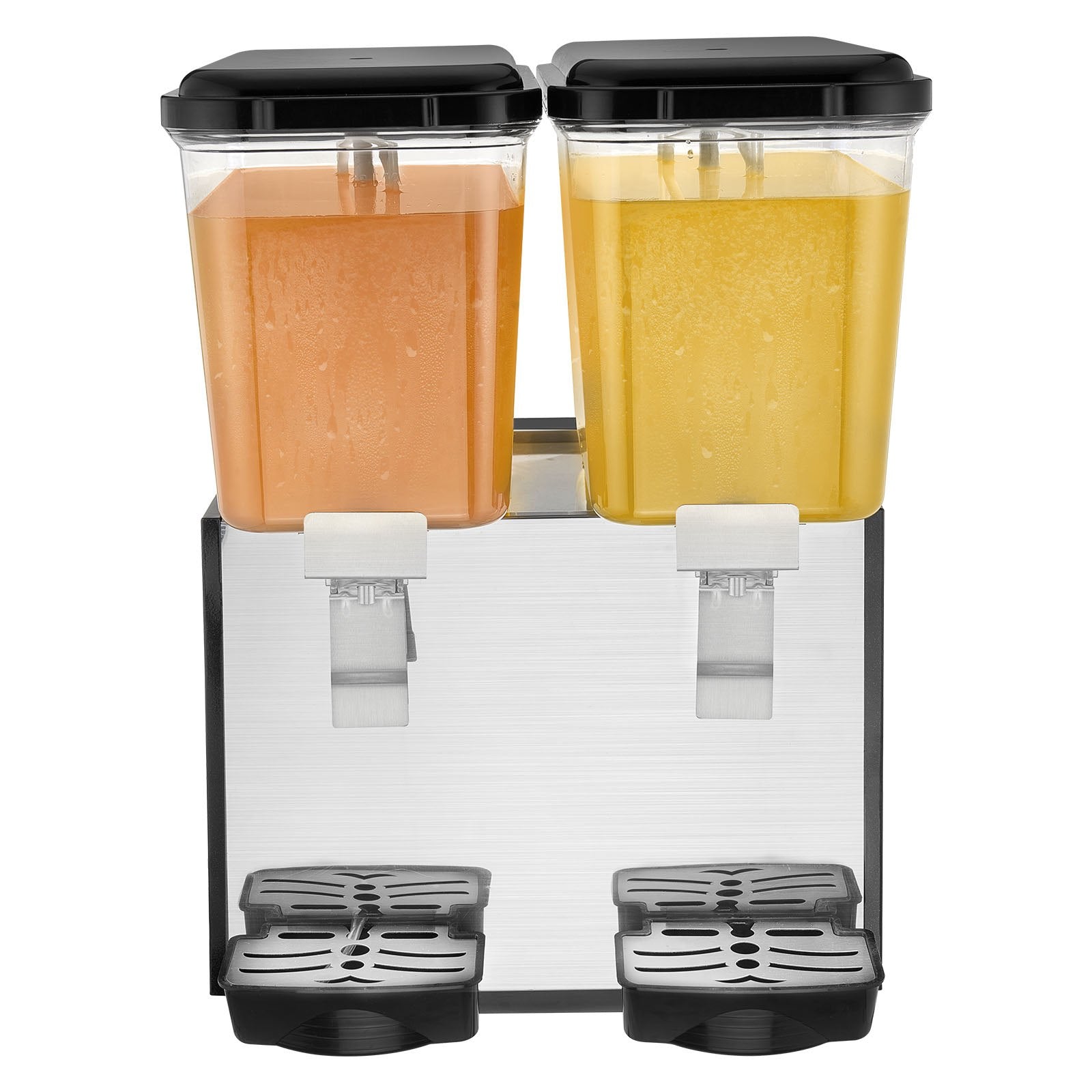 Dual-Tank 36L Commercial Beverage Dispenser - Efficient 370W Juice & Ice Tea Machine for Bars, Parties, Restaurants, Stainless Steel Design